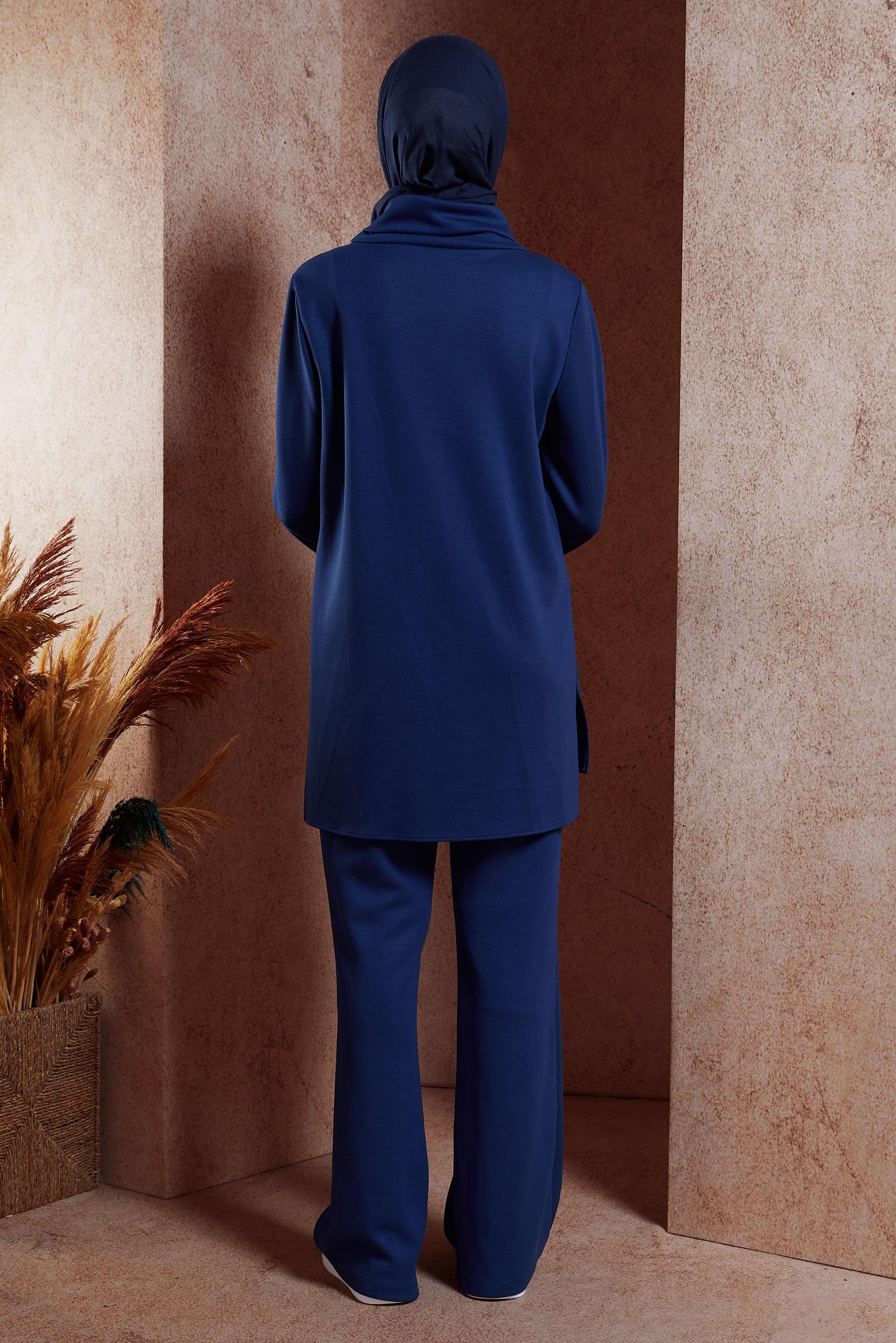 Tesettür giyim LACİVERT PANTOLONLU TESETTÜR TAKIM 45078