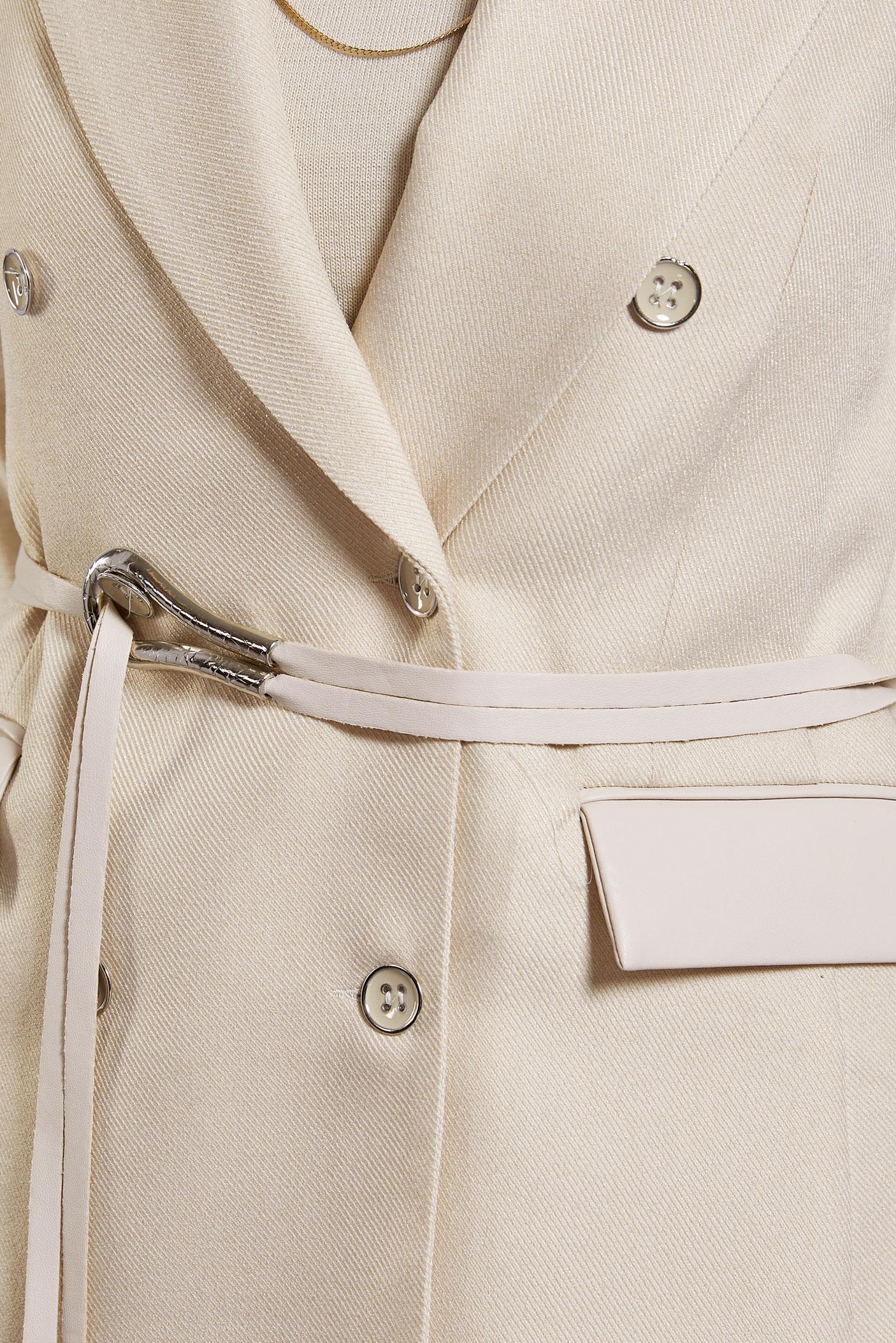 Tesettür giyim EKRU YELEKLİ PANTOLONLU TAKIM 45089