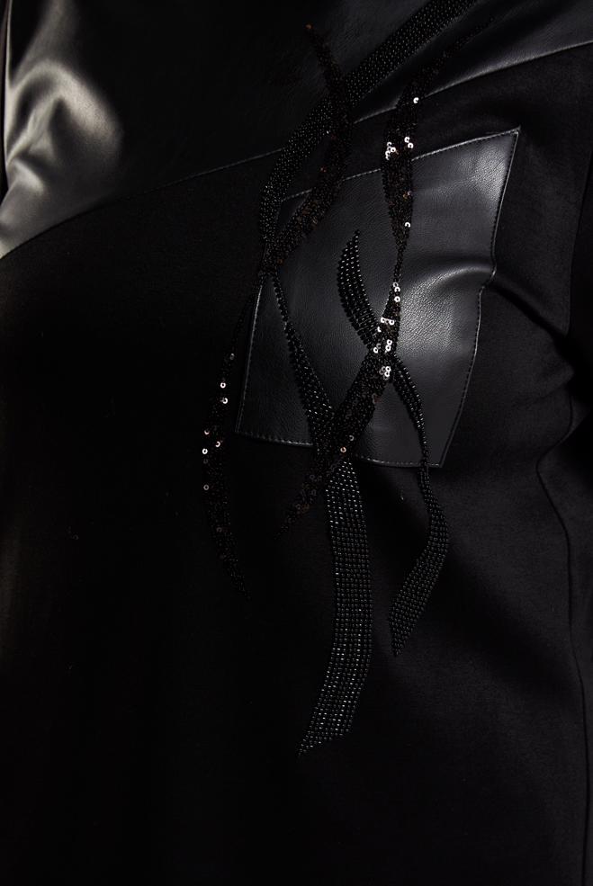 Hijab clothing BLACK PLUS SIZE PANTS SUIT 45118 - ALVİNA