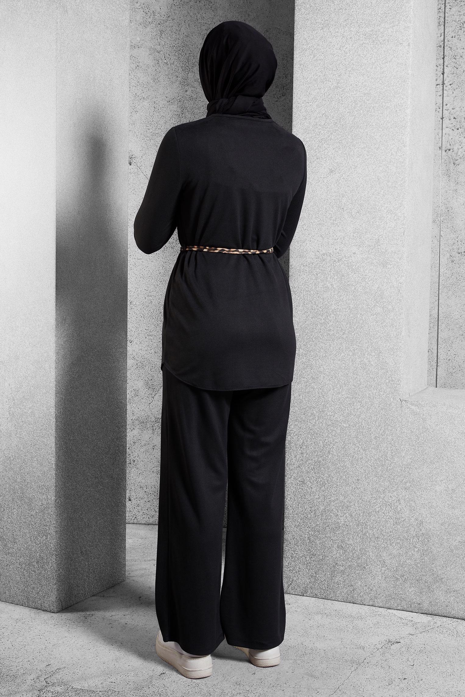 Hijab clothing BLACK TIED PANTS SUIT 45136