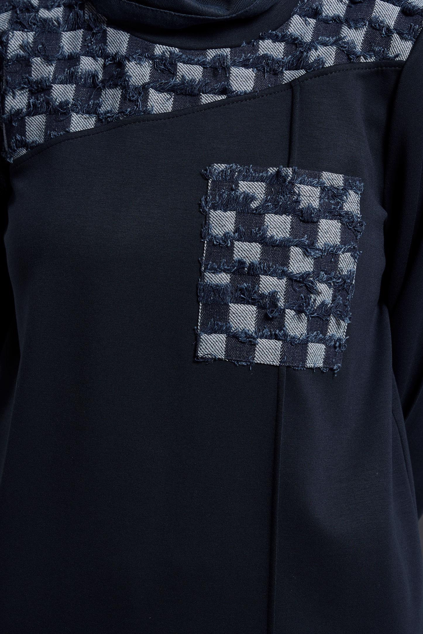 Tesettür giyim LACİVERT DESENLİ PANTOLONLU TAKIM 45158