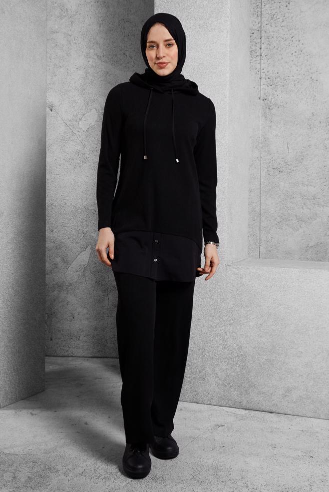 Vêtements hijab  COMBINAISON PANTALON À CAPUCHE 45169 - ALVİNA