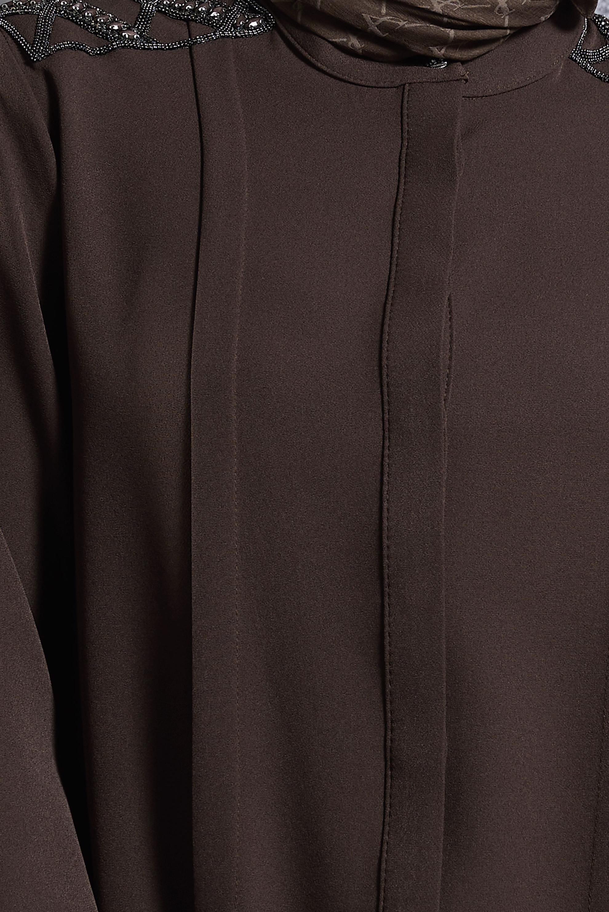 Hijab clothing BROWN GEM EMBROIDERED PANTS SUIT 45184