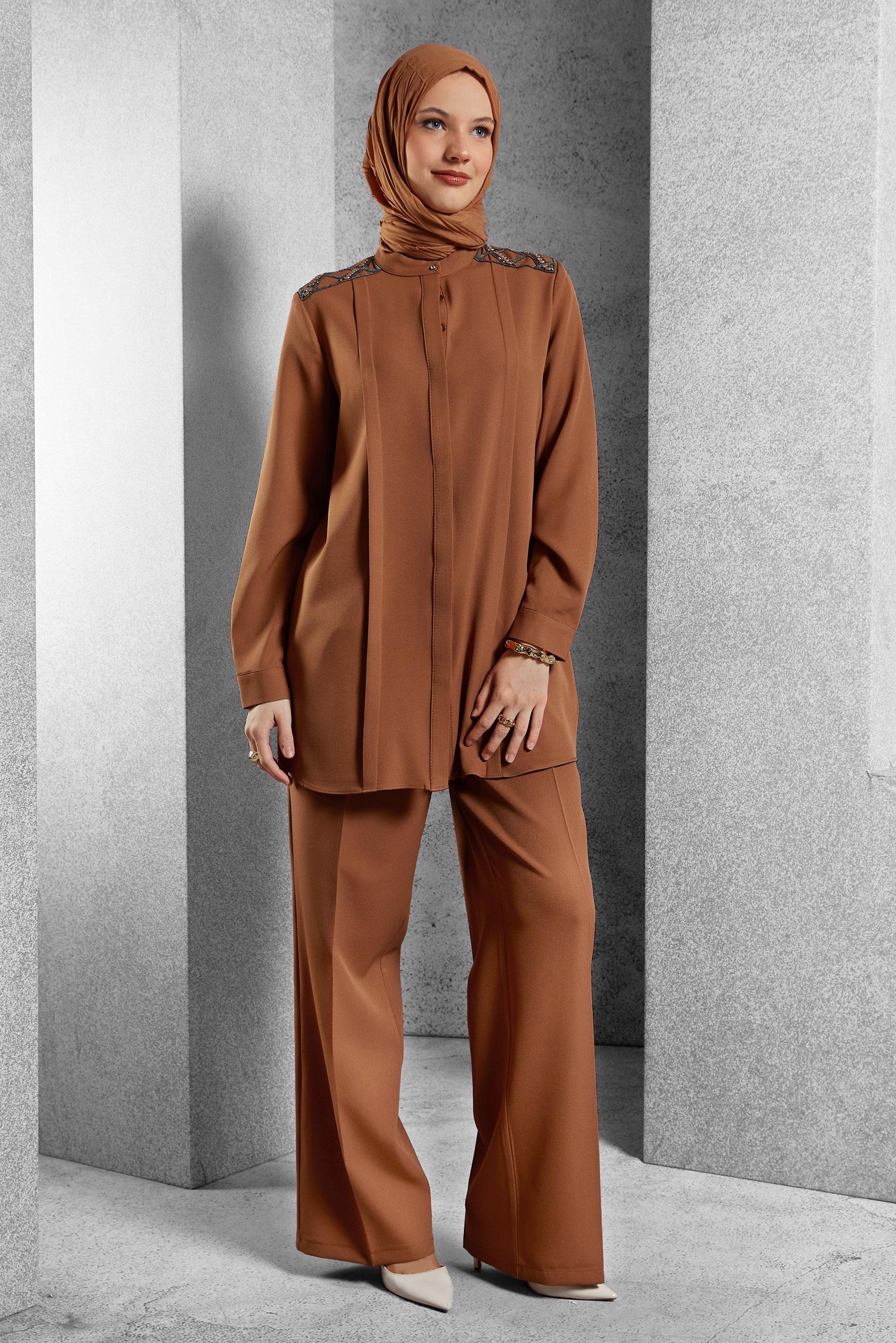 Hijab clothing TABA GEM EMBROIDERED PANTS SUIT 45184