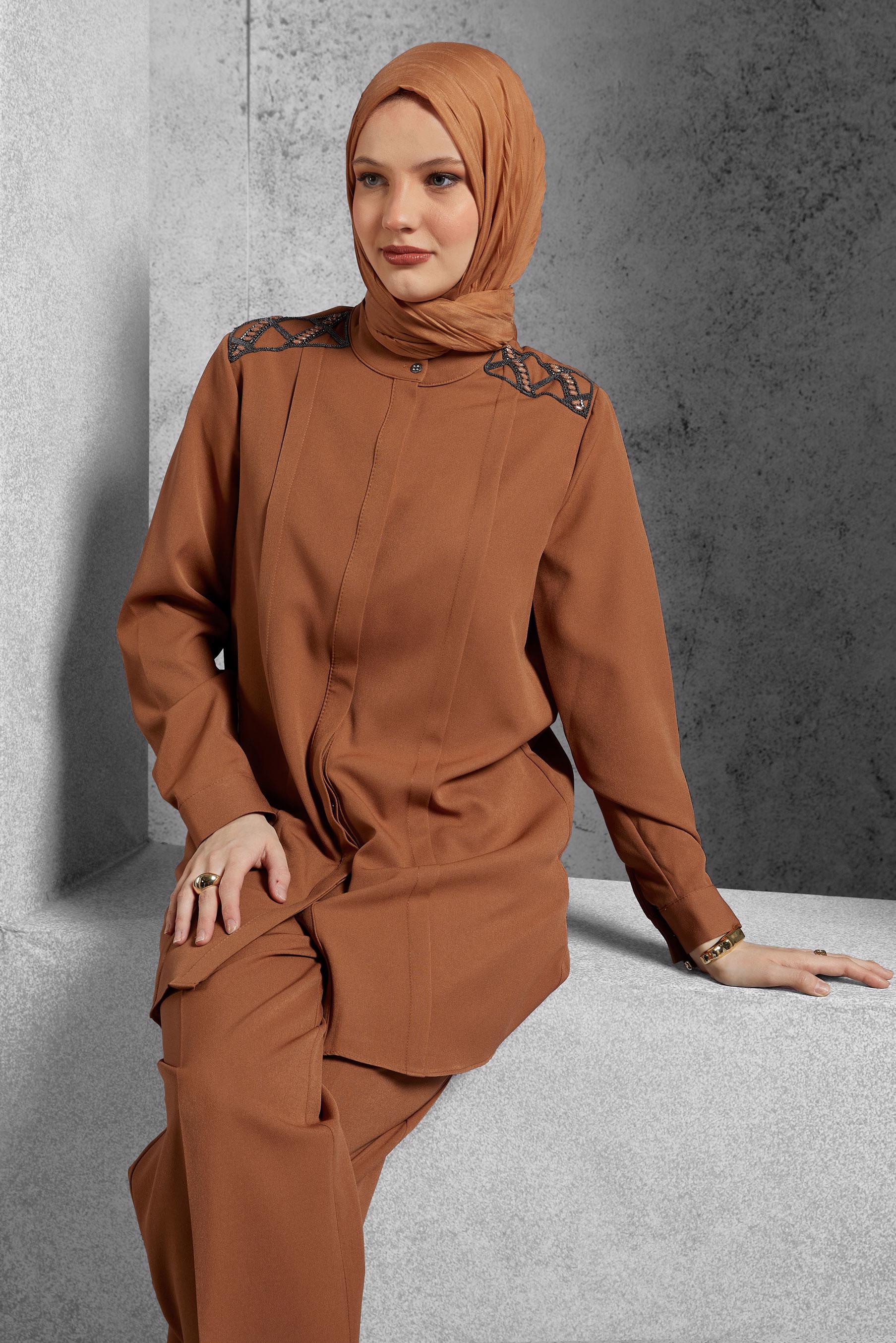 Hijab clothing TABA GEM EMBROIDERED PANTS SUIT 45184