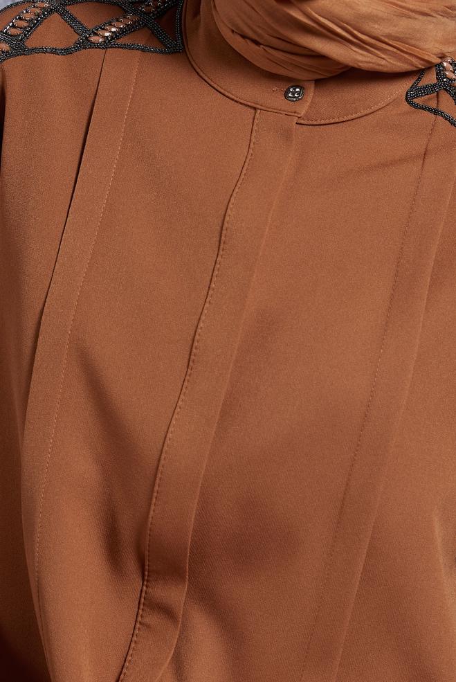 Hijab clothing TABA GEM EMBROIDERED PANTS SUIT 45184 - ALVİNA