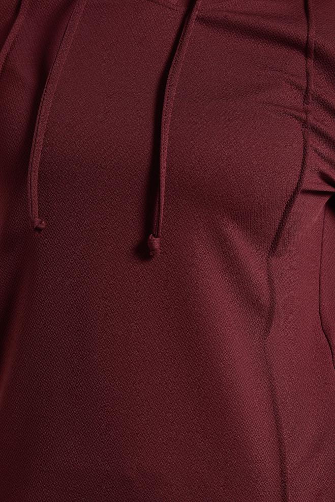 Hijab clothing CLARET RED HOODED PANTS SUIT 45214 - ALVİNA