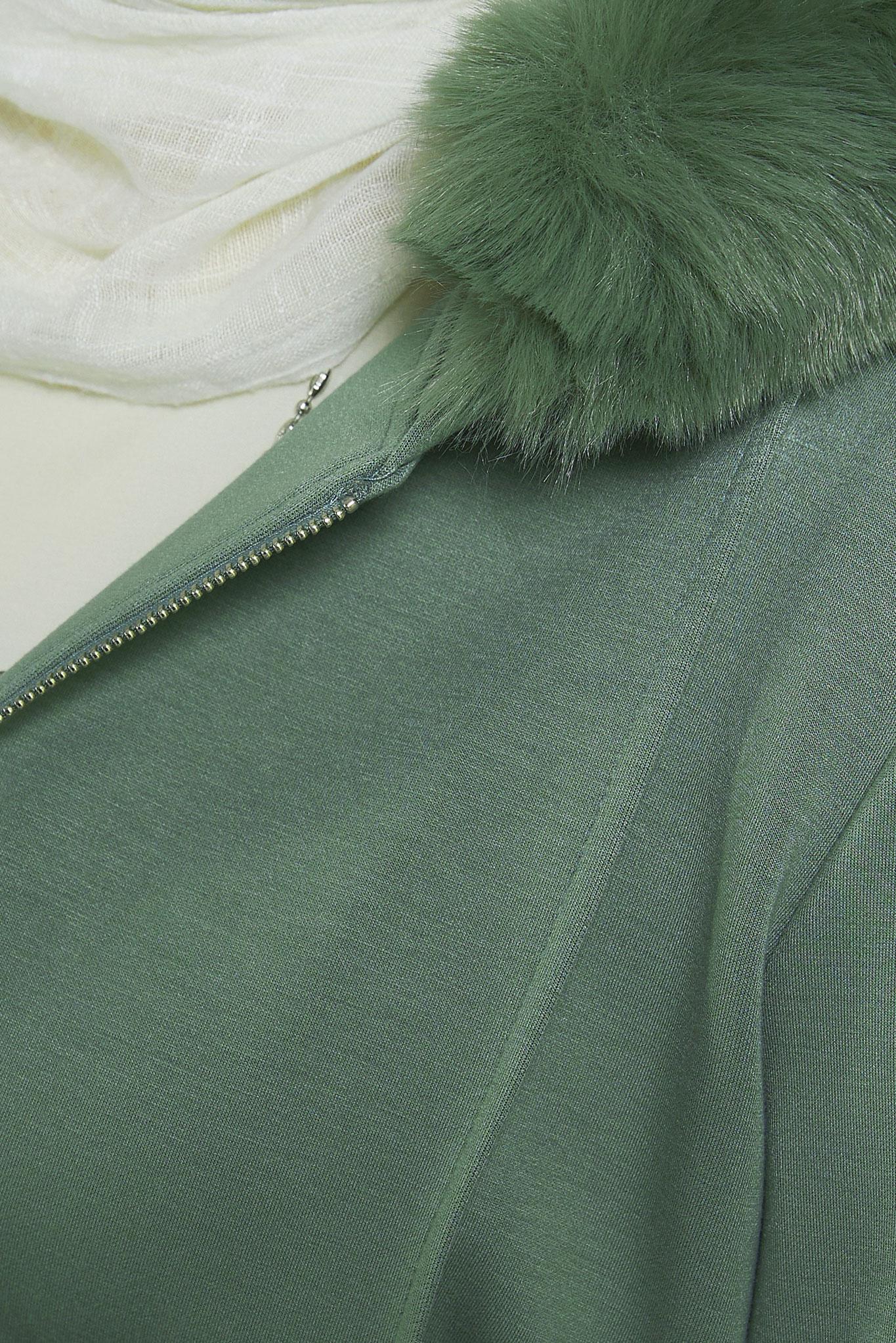 Hijab clothing GREEN HOODED PANTS SUIT 45217