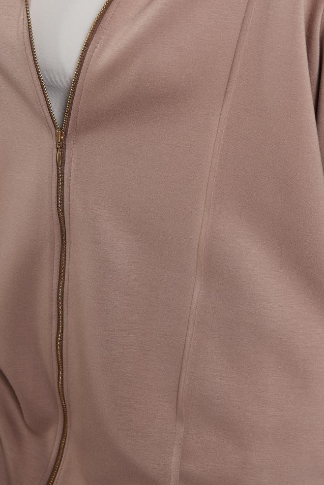 Hijab clothing BROWN HOODED PANTS SUIT 45217 - ALVİNA