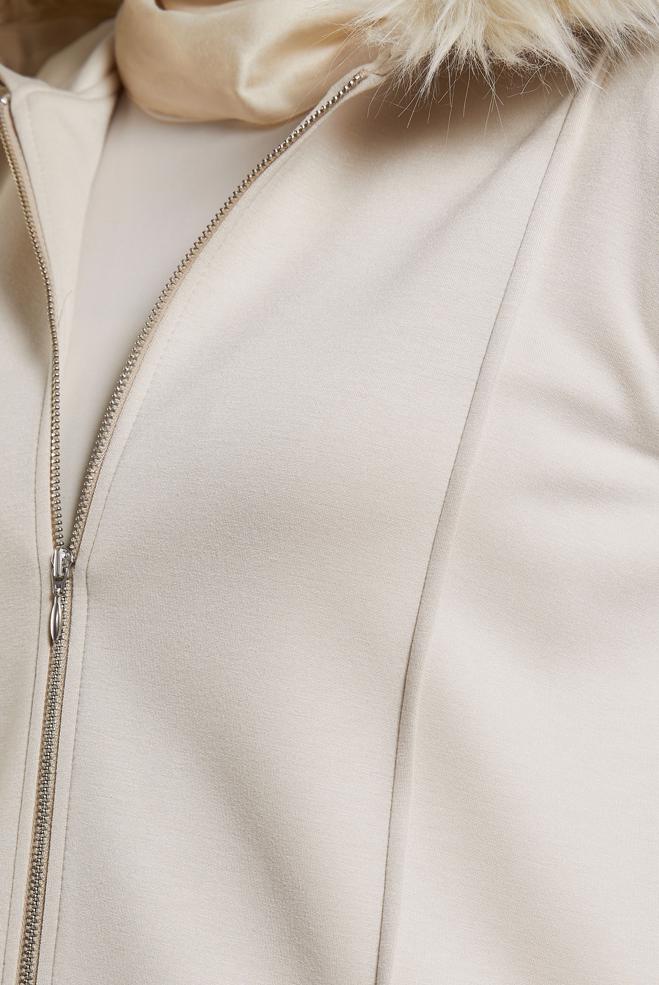 Hijab clothing ECRU HOODED PANTS SUIT 45217 - ALVİNA