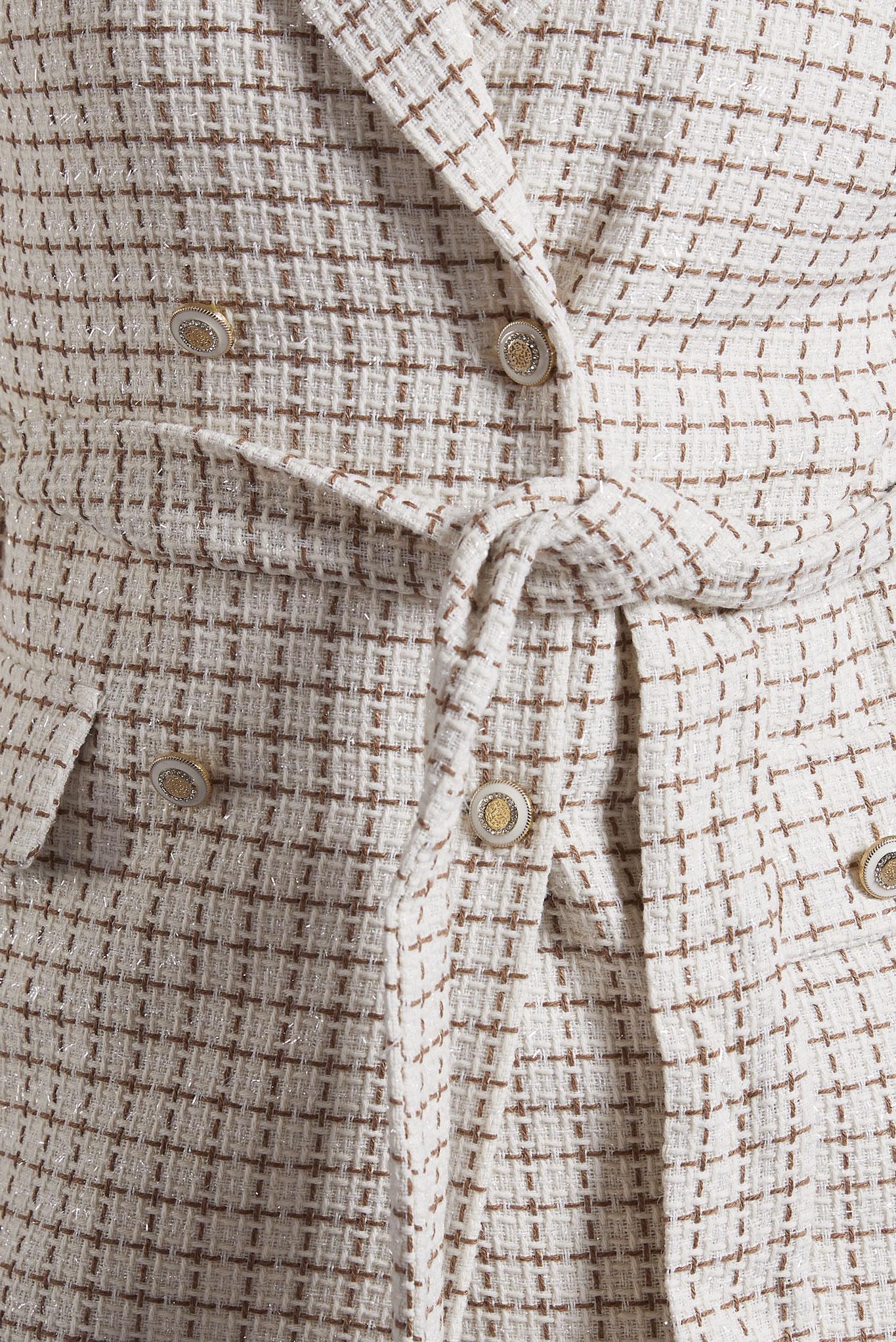 Tesettür giyim BEJ YELEKLİ PANTOLONLU TAKIM 45297