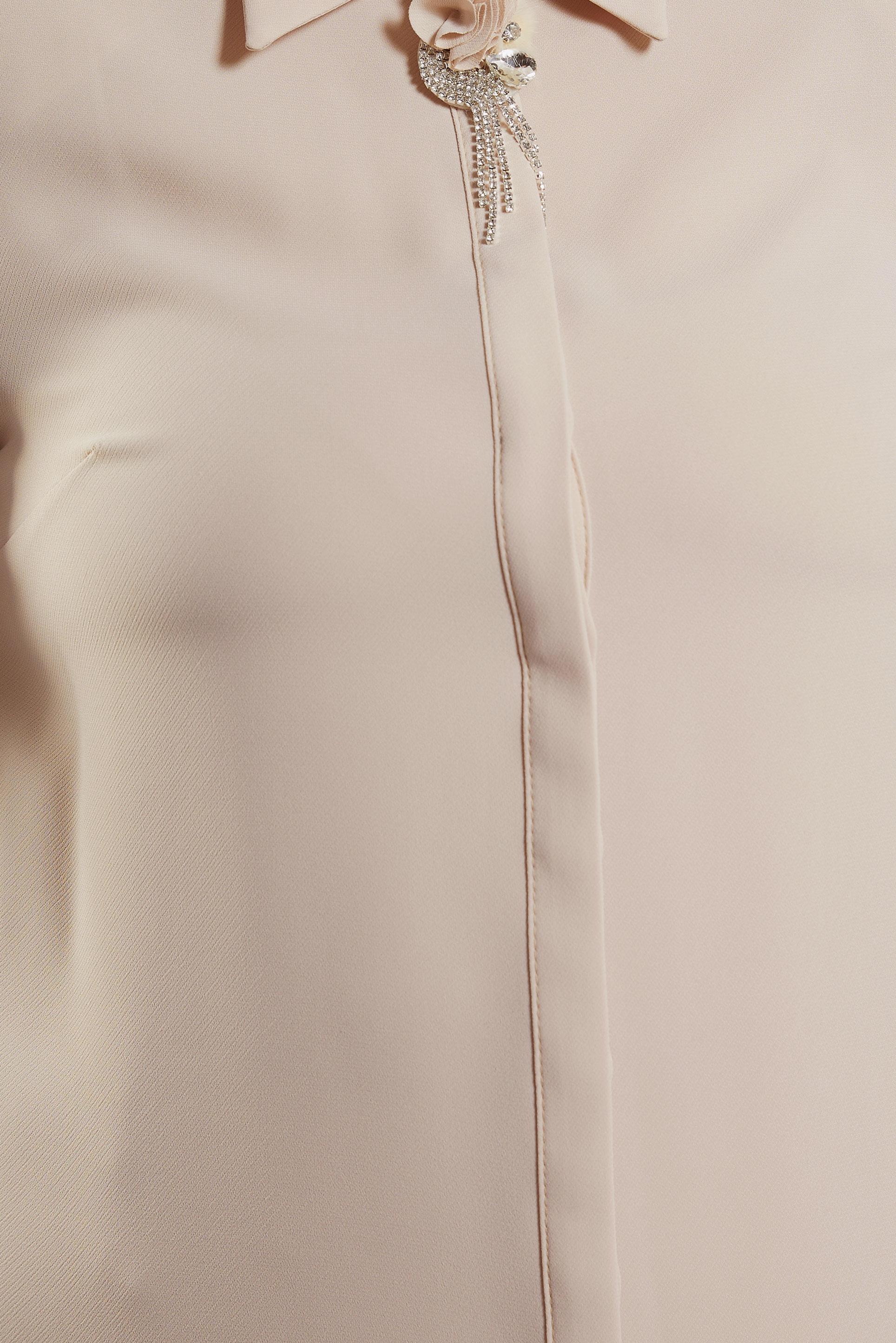 Tesettür giyim BEJ BROŞ DETAYLI TUNİK 20625