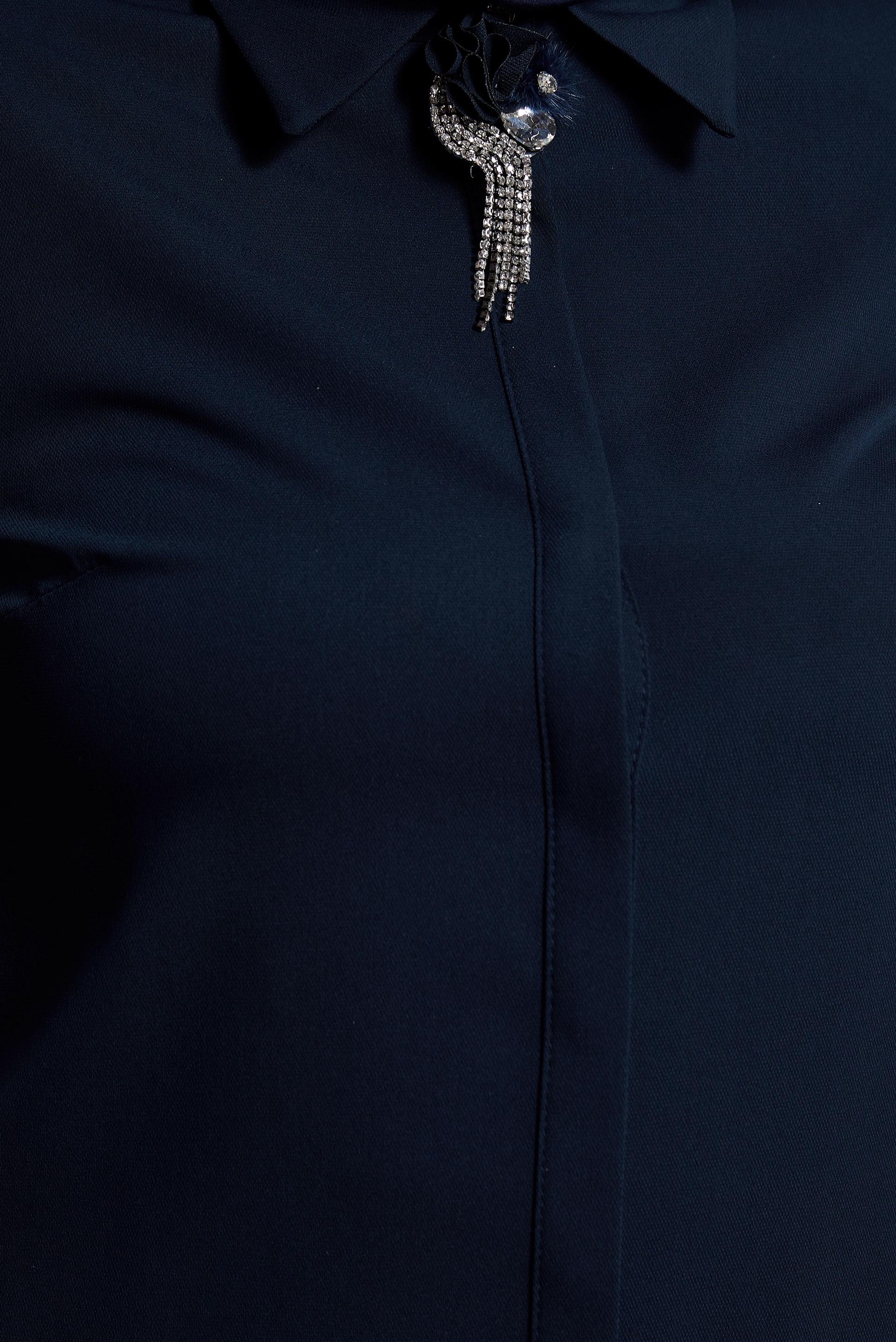 Tesettür giyim LACİVERT BROŞ DETAYLI TUNİK 20625