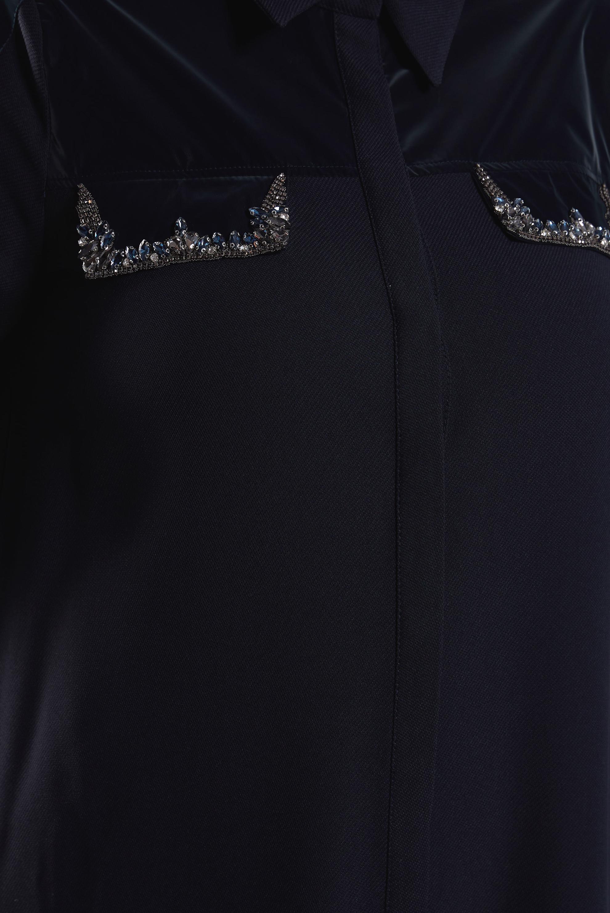 Vêtements hijab BLEU MARINE TUNIQUE LONGUE AVEC BIJOU 20634