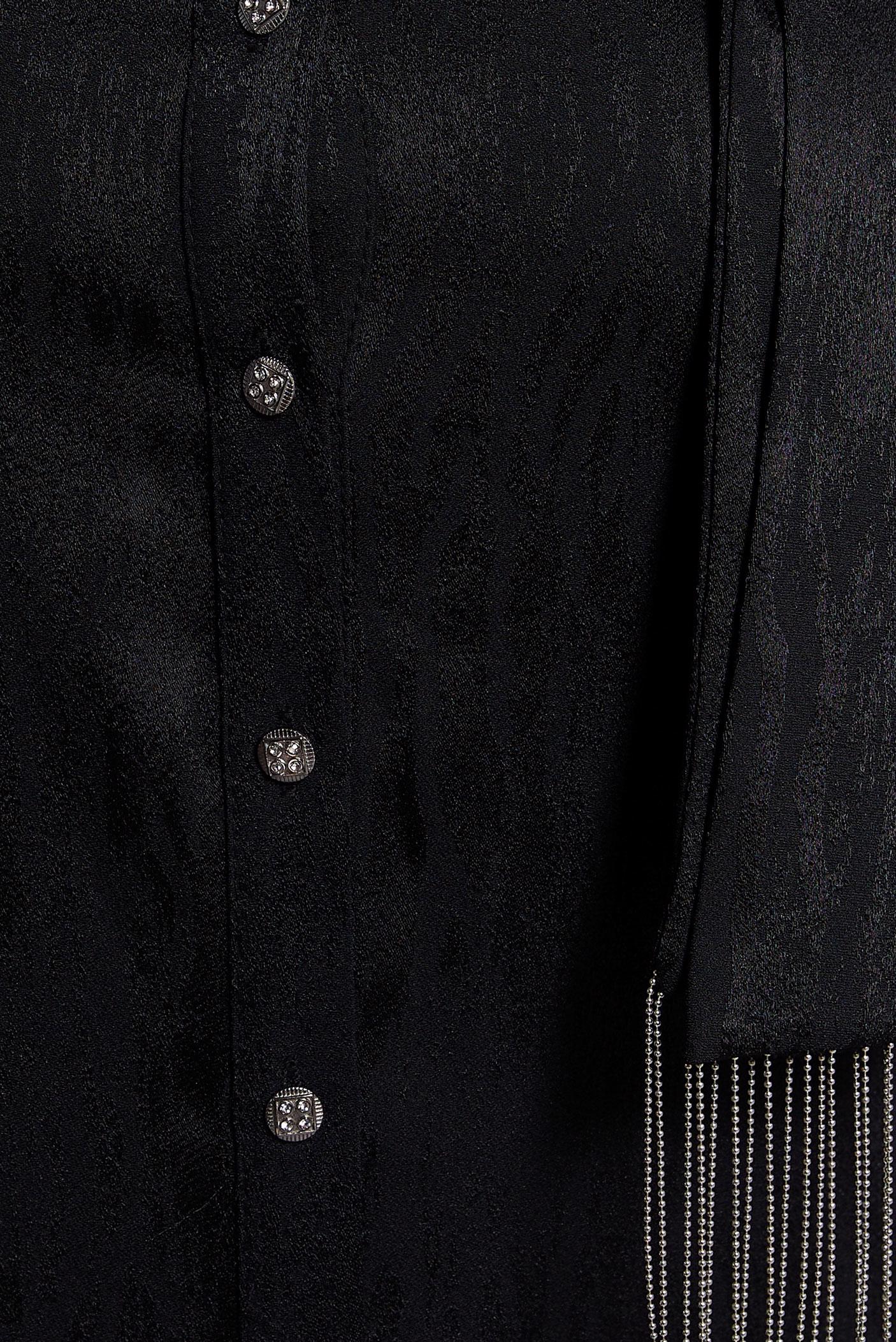 Vêtements hijab NOIR TUNIQUE JACQUARD À COL NOUÉ 20635