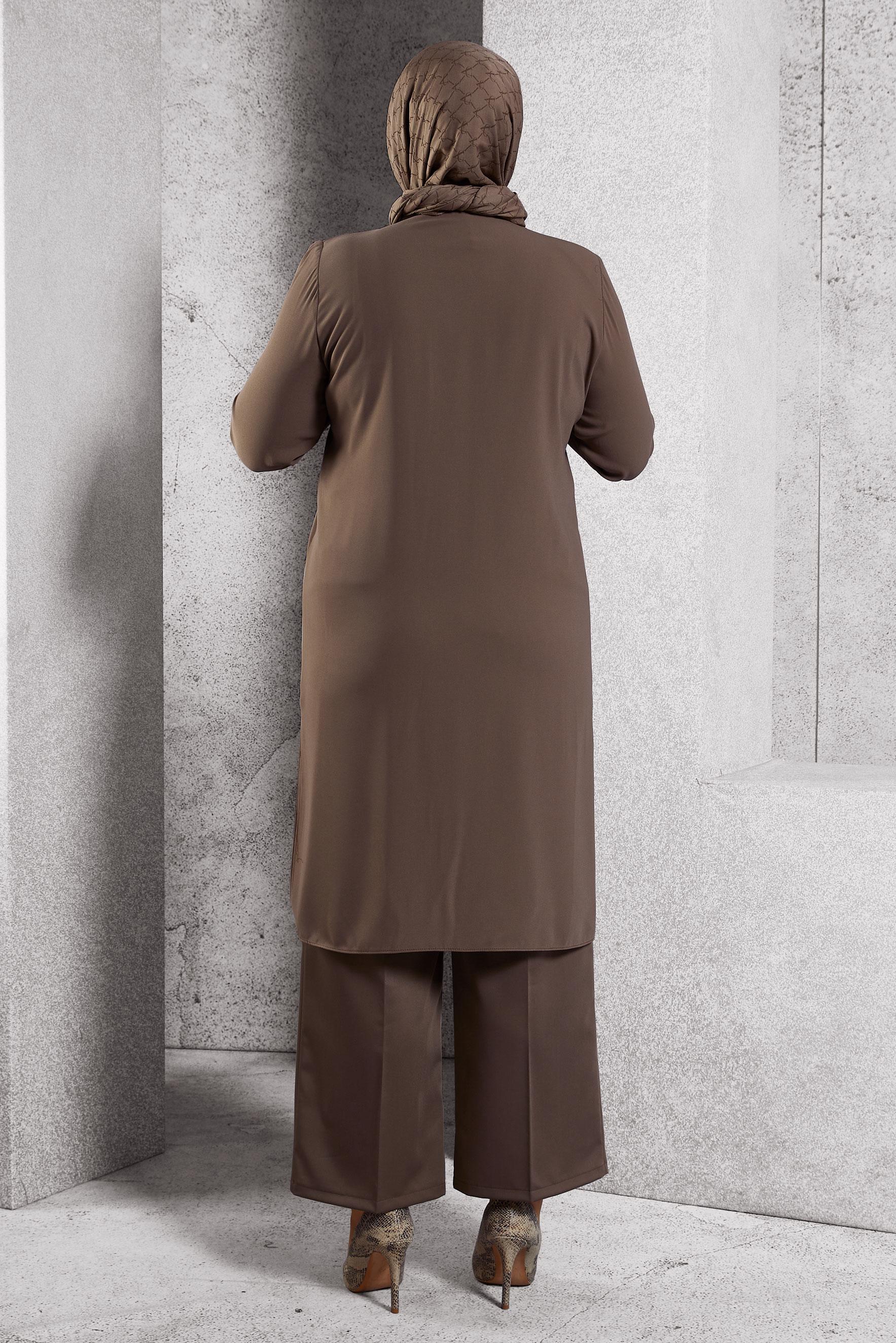 Vêtements hijab VISON TUNIQUE BRODÉE DE PIERRES PRÉCIEUSES 20636