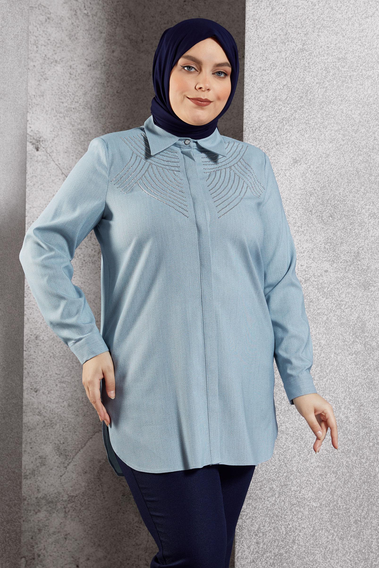 TUNIQUE CHEMISE GRANDE TAILLE ALVİNA