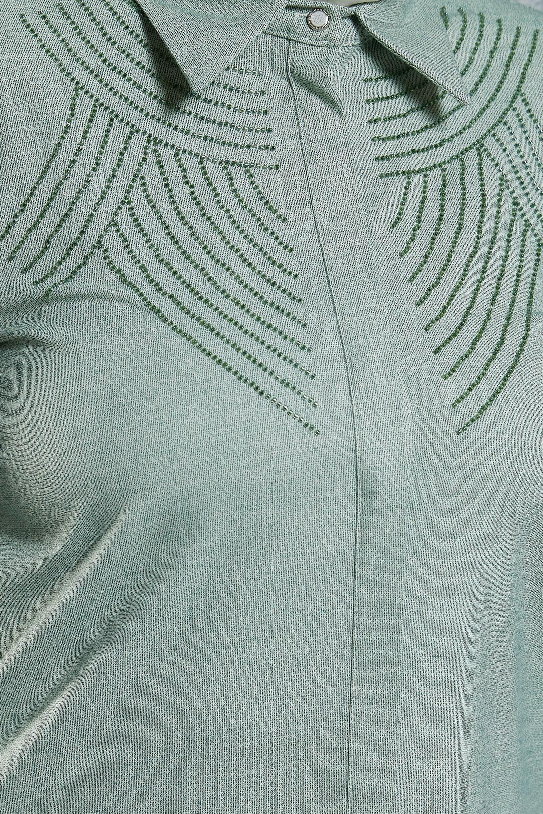 Tesettür giyim YEŞİL BÜYÜK BEDEN GÖMLEK TUNİK 20648