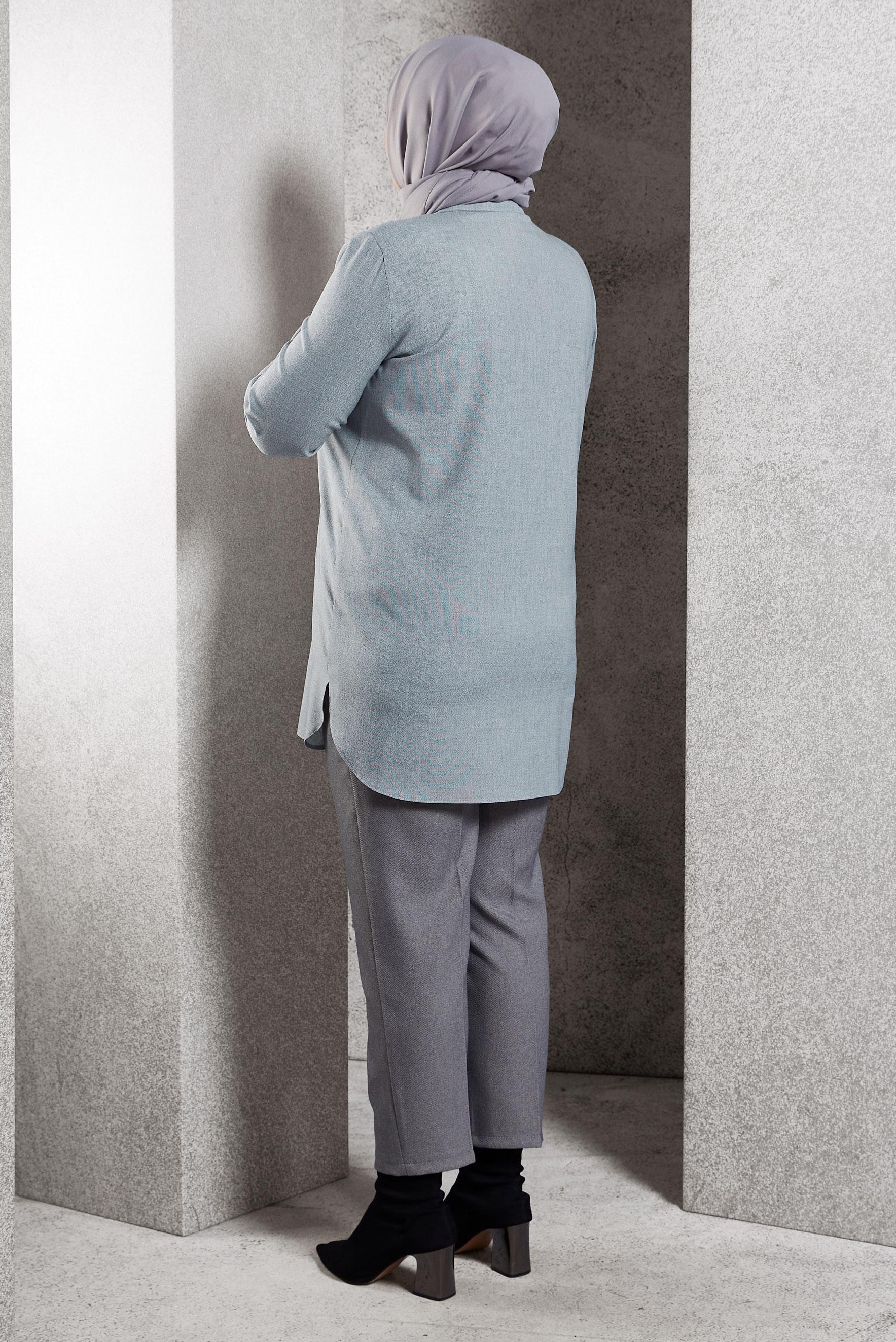 Vêtements hijab BLEU MARINE TUNIQUE CHEMISE GRANDE TAILLE 20648