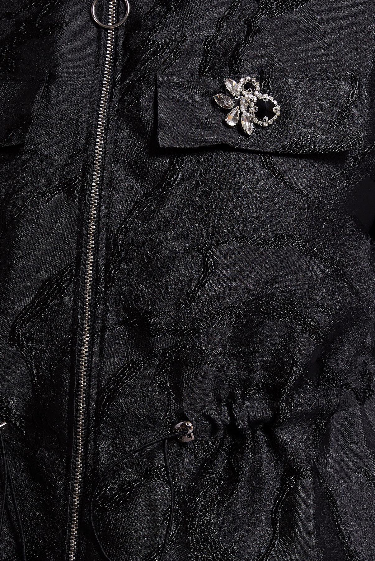 Tesettür giyim SİYAH FERMUARLI JAKAR TUNİK 44730