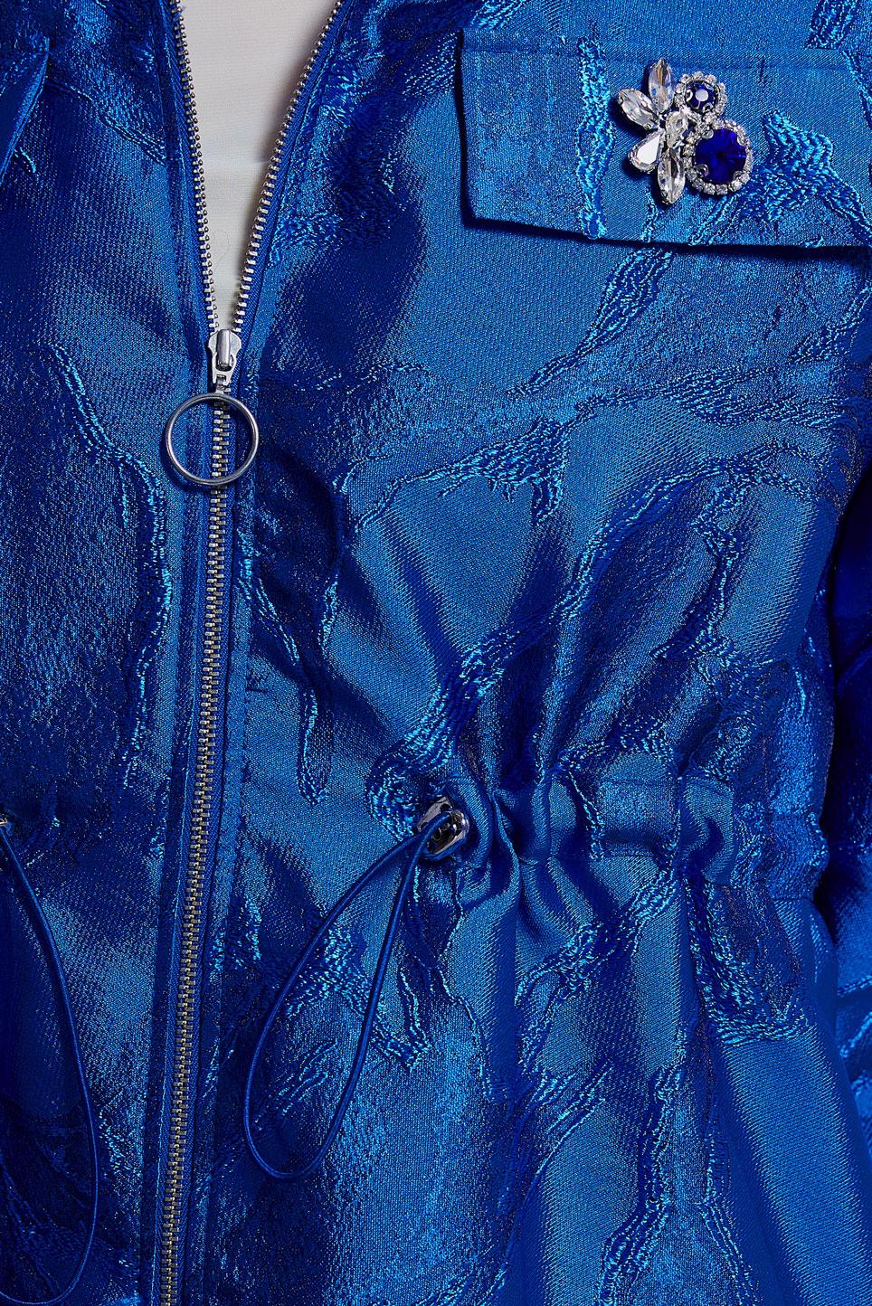 Tesettür giyim LACİVERT FERMUARLI JAKAR TUNİK 44730