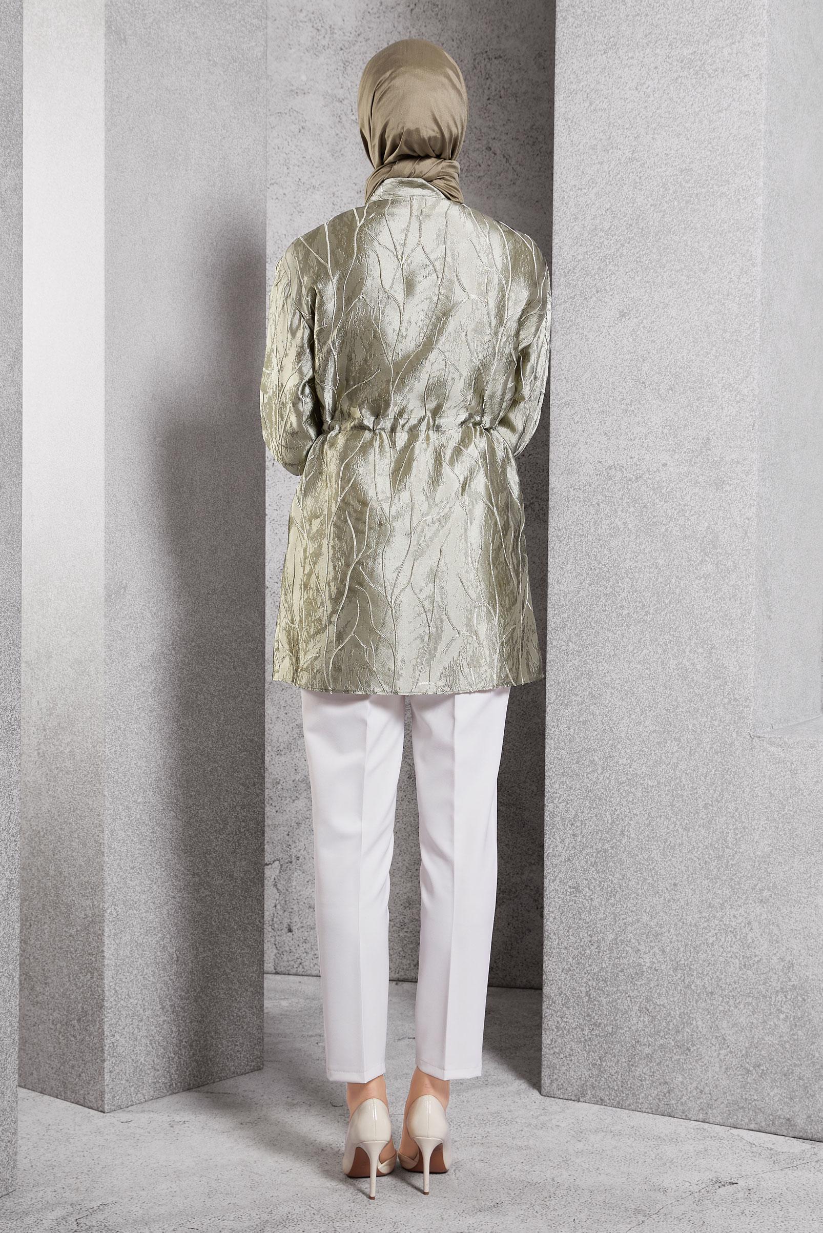 Tesettür giyim ALTIN JAKARLI TESETTÜR TUNİK 44738