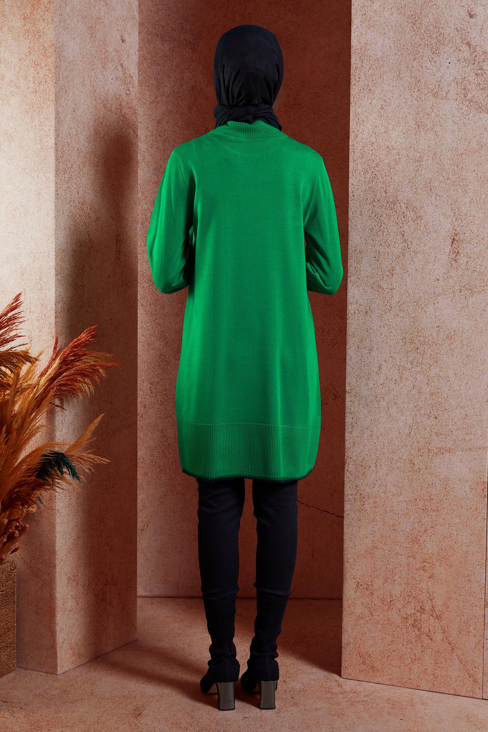 Tesettür giyim YEŞİL TRİKO TESETTÜR TUNİK 44900