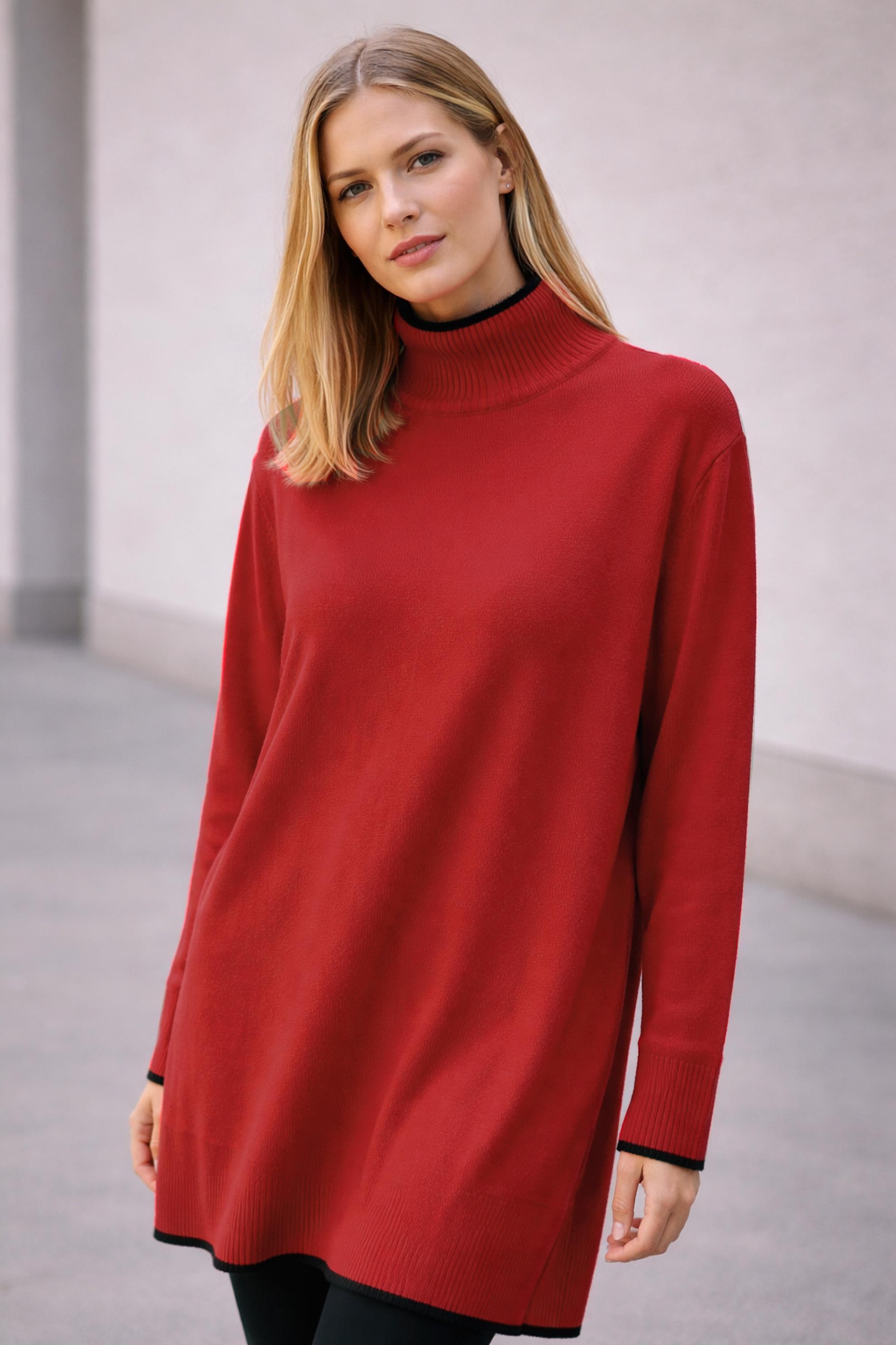 Hijab clothing RED 44900 TRİKO TUNİK 38/46