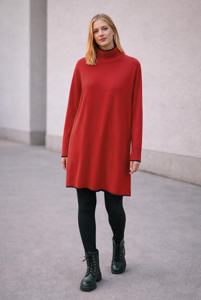 Hijab clothing RED 44900 TRİKO TUNİK 38/46 - ALVİNA