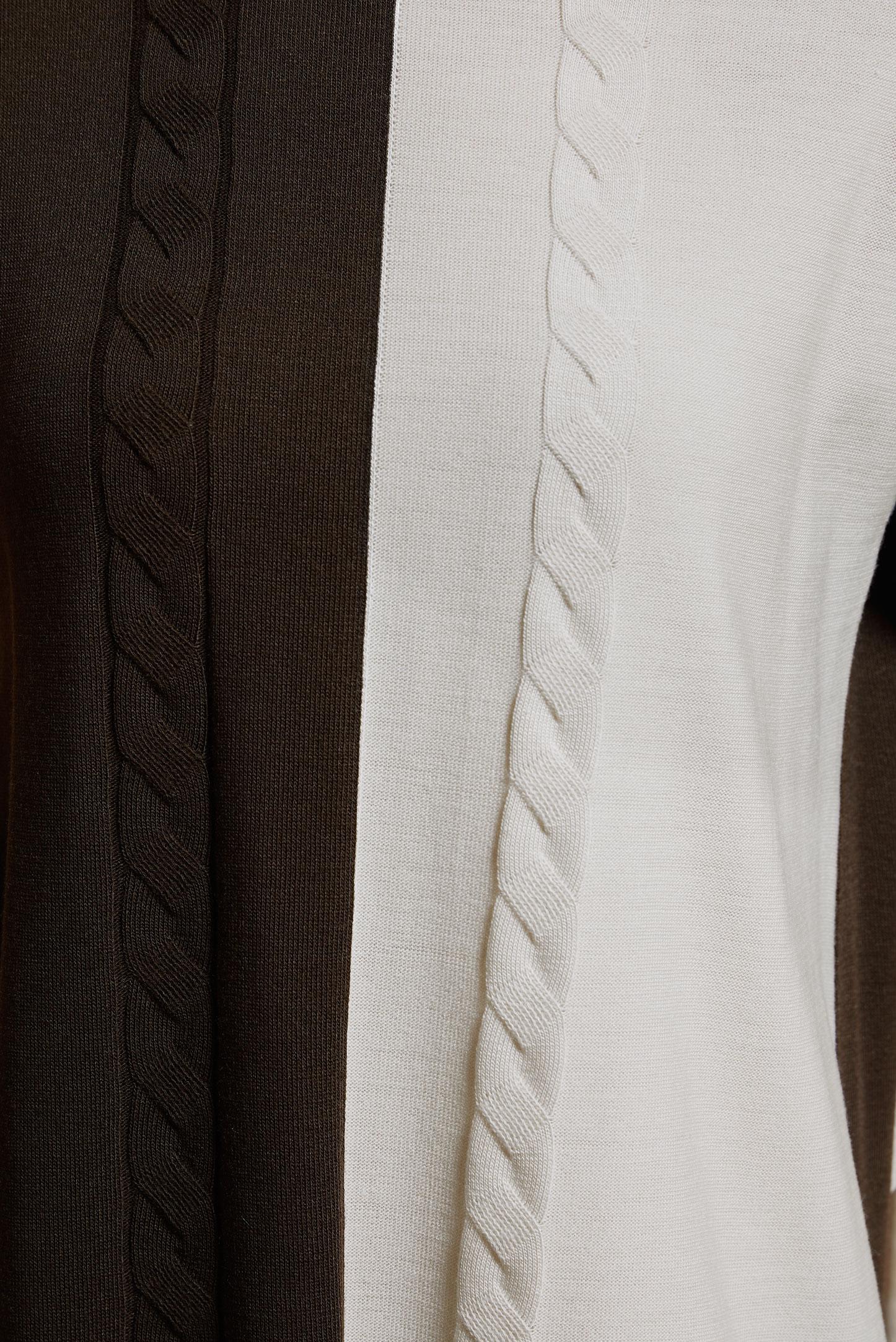 Tesettür giyim KAHVE İKİ RENKLİ TRİKO TUNİK 44901