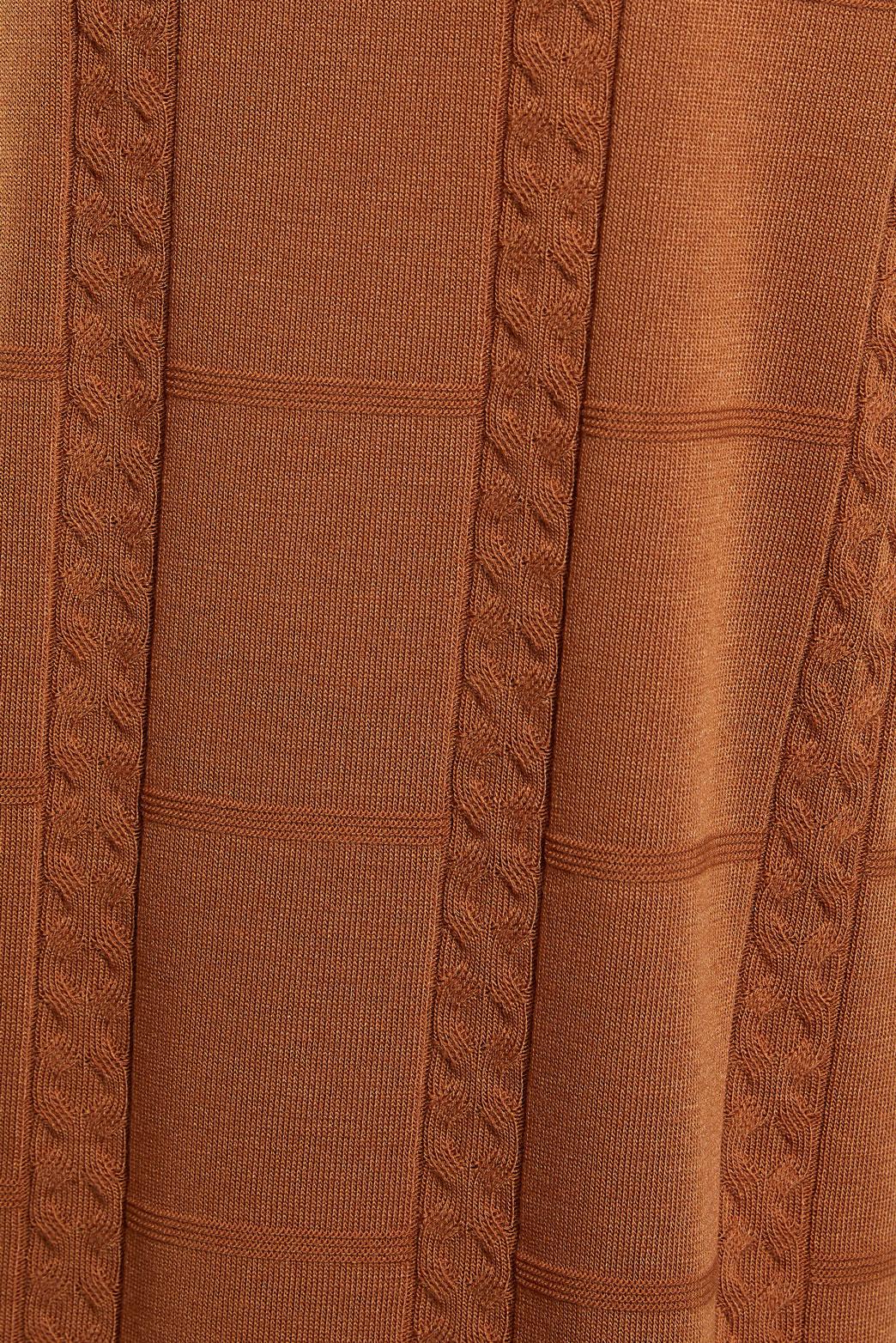 Tesettür giyim TURUNCU BOĞAZLI YAKA TRİKO TUNİK 44902