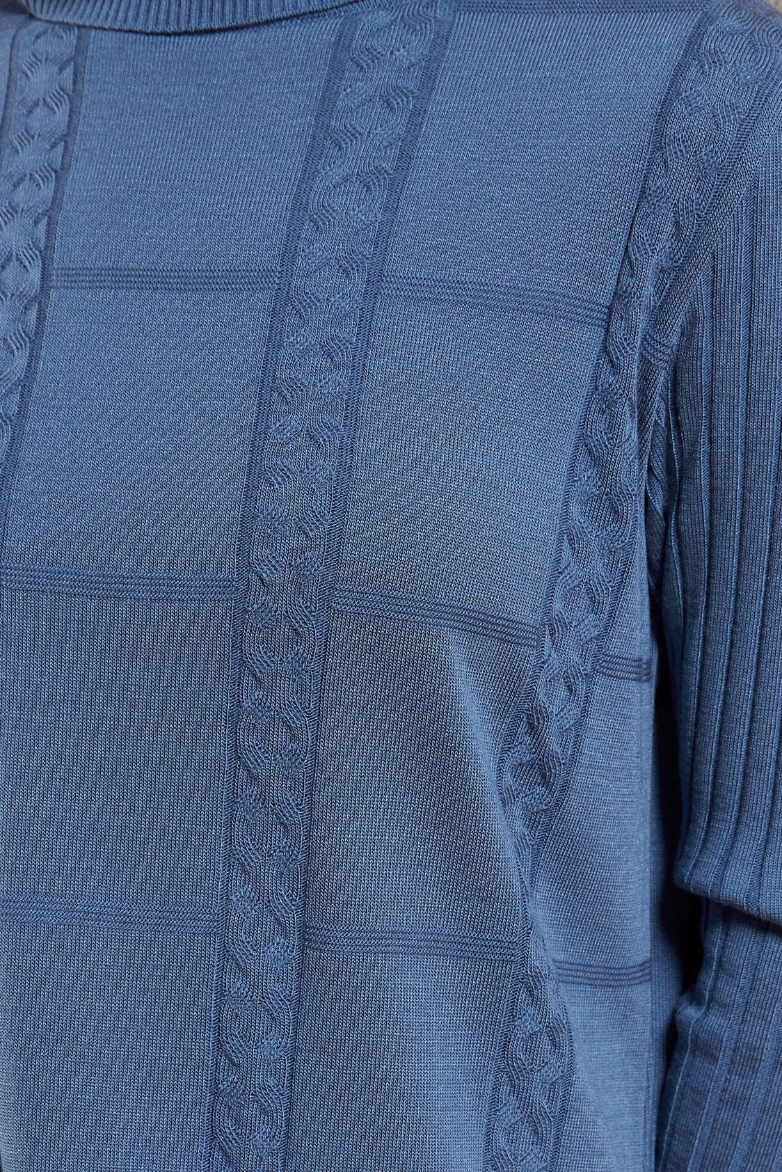 Tesettür giyim MAVİ BOĞAZLI YAKA TRİKO TUNİK 44902