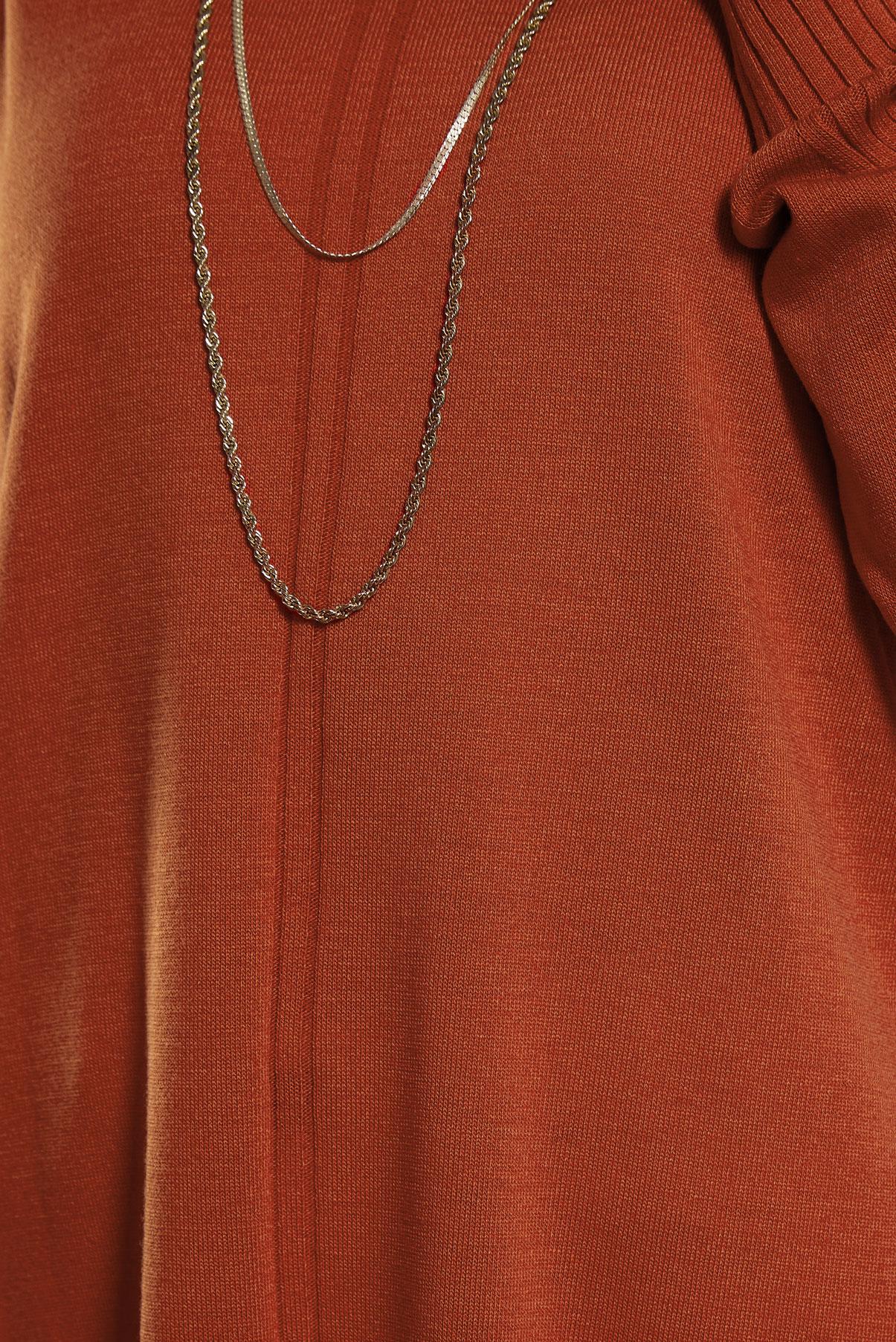 Tesettür giyim TURUNCU TRİKO TUNİK 44903