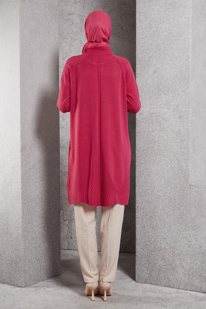 Vêtements hijab FUCHSIA TUNIQUE EN TRICOT 44903 - ALVİNA