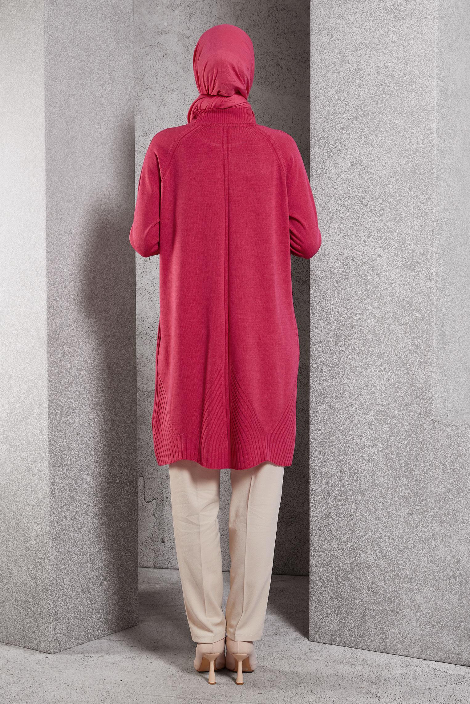 Vêtements hijab FUCHSIA TUNIQUE EN TRICOT 44903