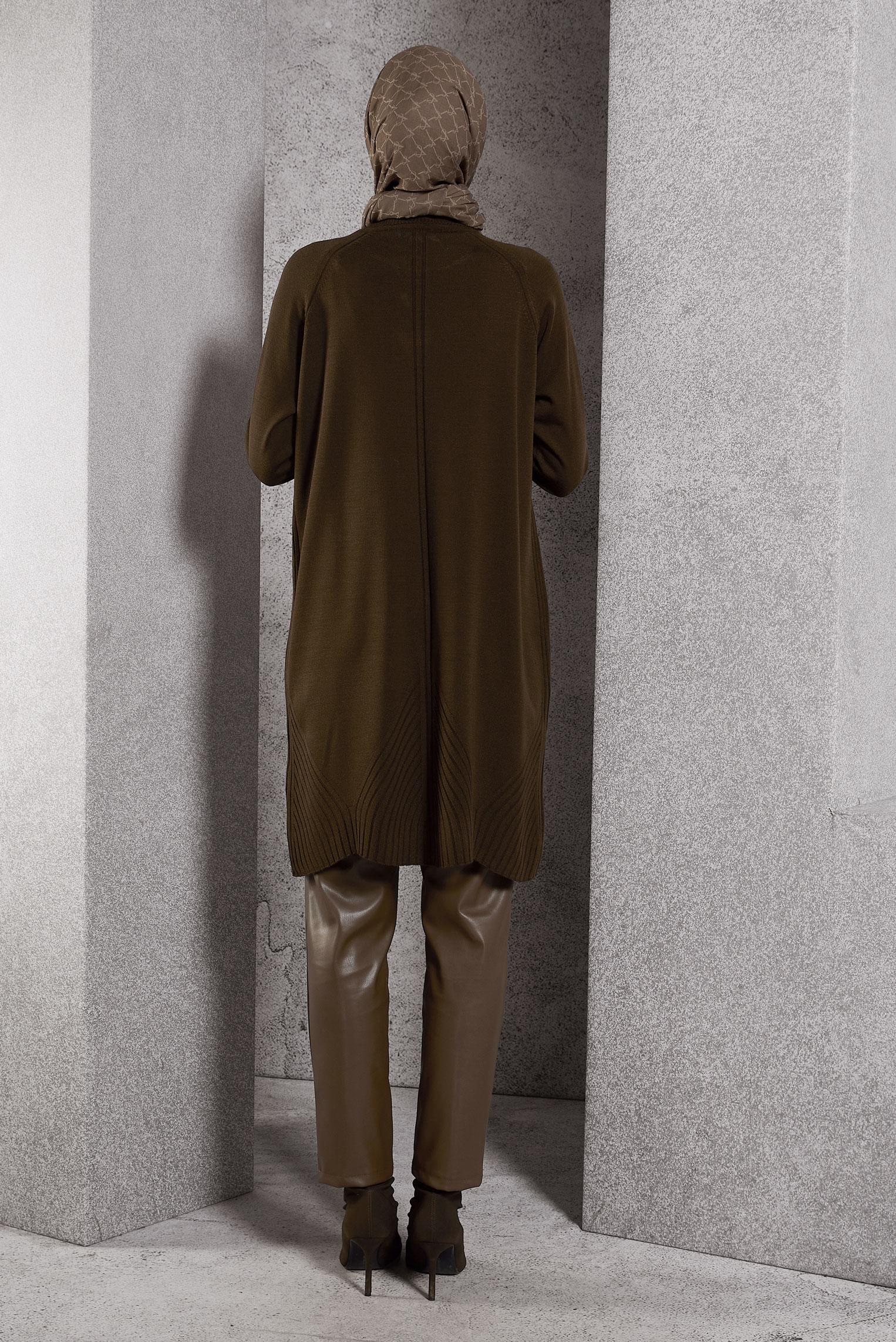 Vêtements hijab BRUN TUNIQUE EN TRICOT 44903