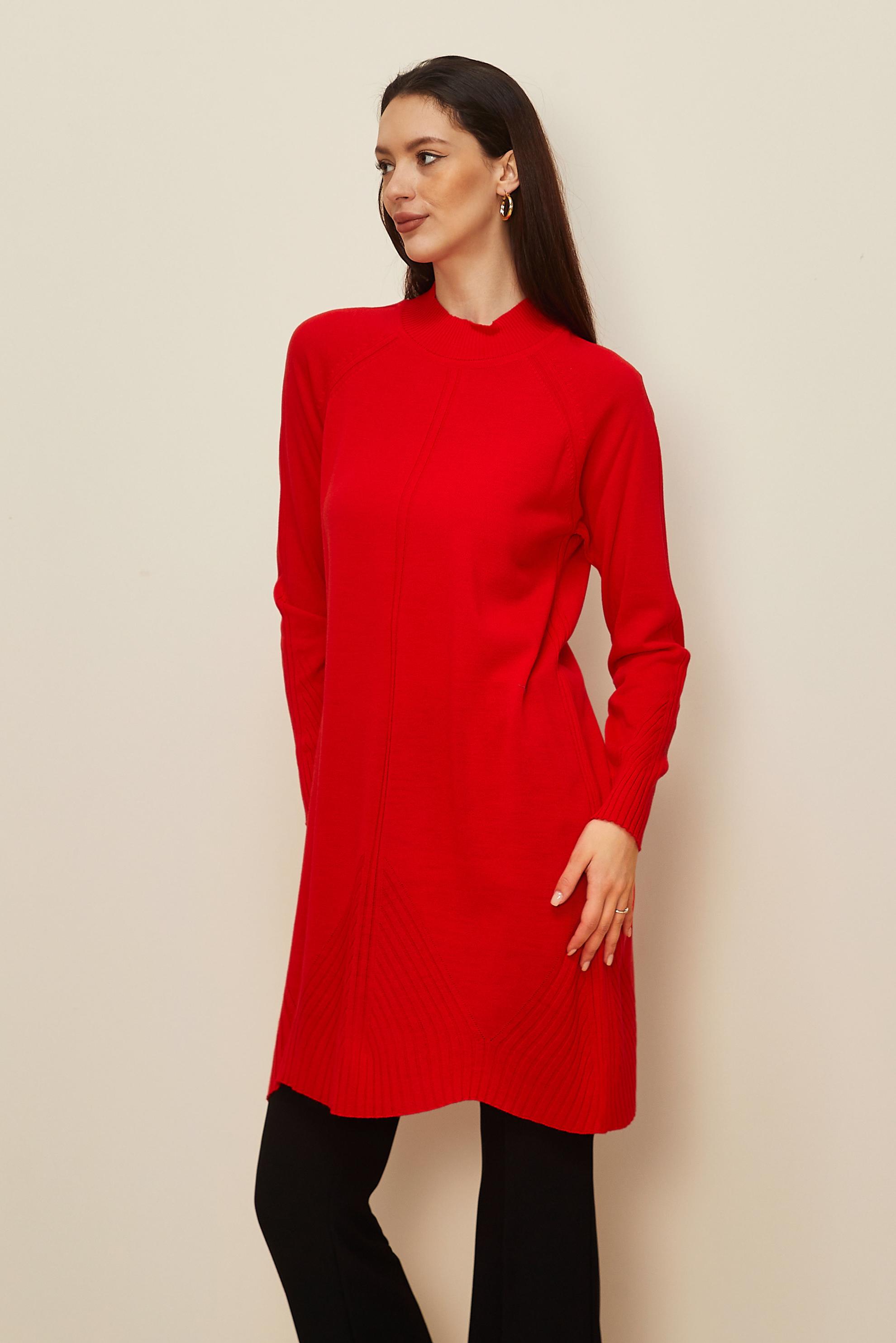 Vêtements hijab ROUGE TUNIQUE EN TRICOT 44903