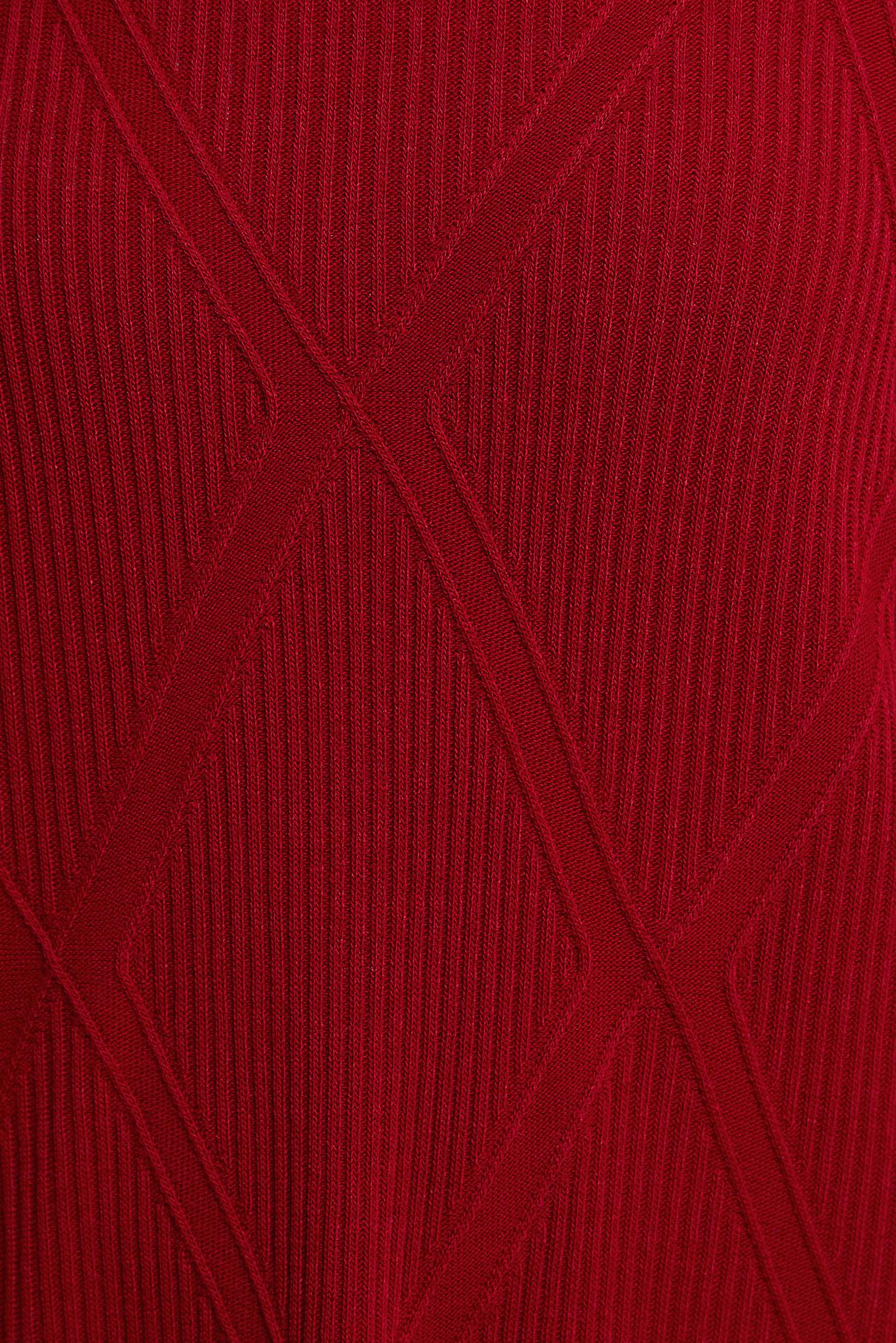 Tesettür giyim KIRMIZI TESETTÜR TRİKO TUNİK 44904