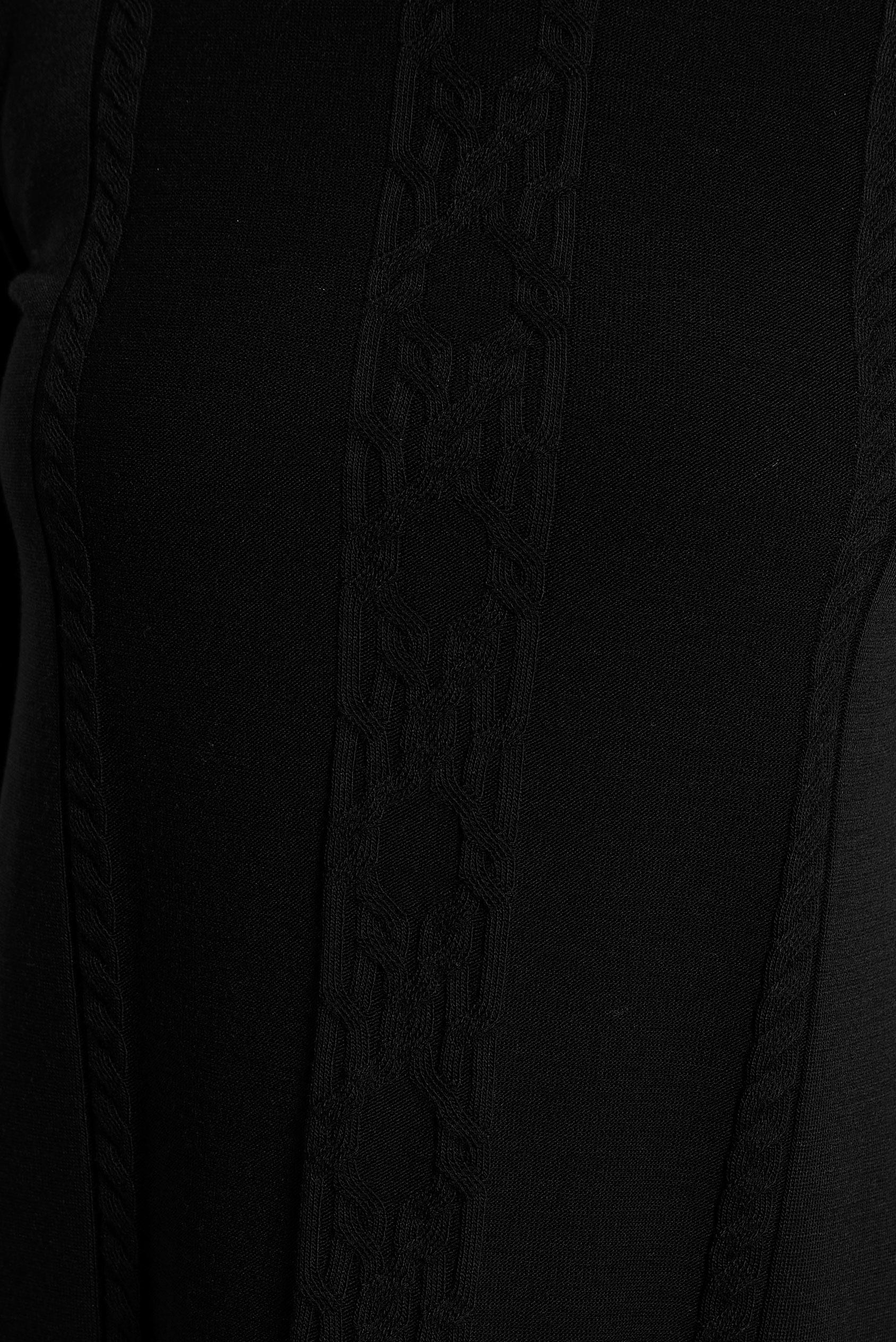 Tesettür giyim SİYAH ÖRGÜ DESENLİ TRİKO TUNİK 44905