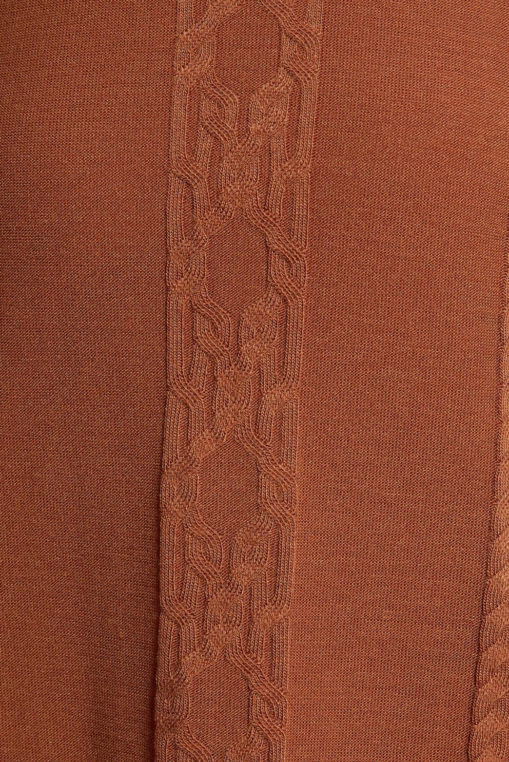 Tesettür giyim TURUNCU ÖRGÜ DESENLİ TRİKO TUNİK 44905