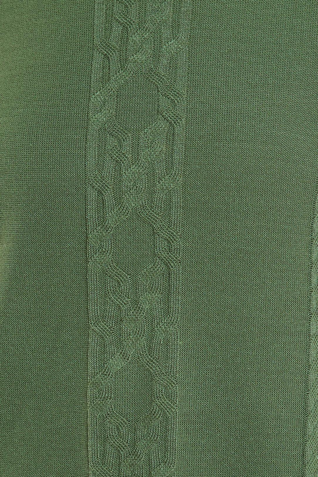 Tesettür giyim YEŞİL ÖRGÜ DESENLİ TRİKO TUNİK 44905