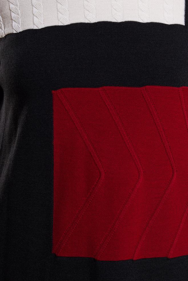 Vêtements hijab NOIR TUNIQUE EN MAILLE COLORÉE 44908 - ALVİNA