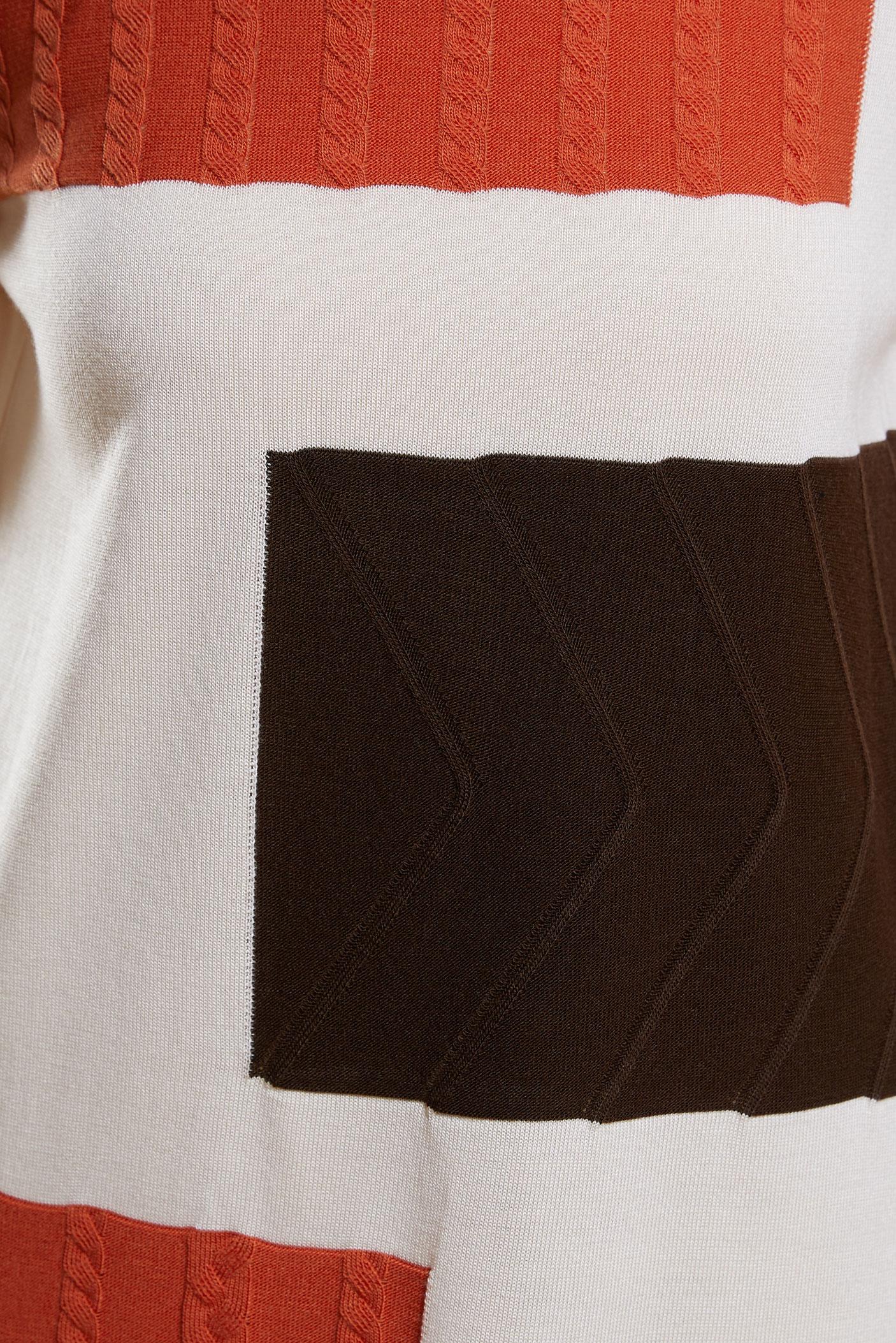 Tesettür giyim BEJ RENK BLOKLU TRİKO TUNİK 44908