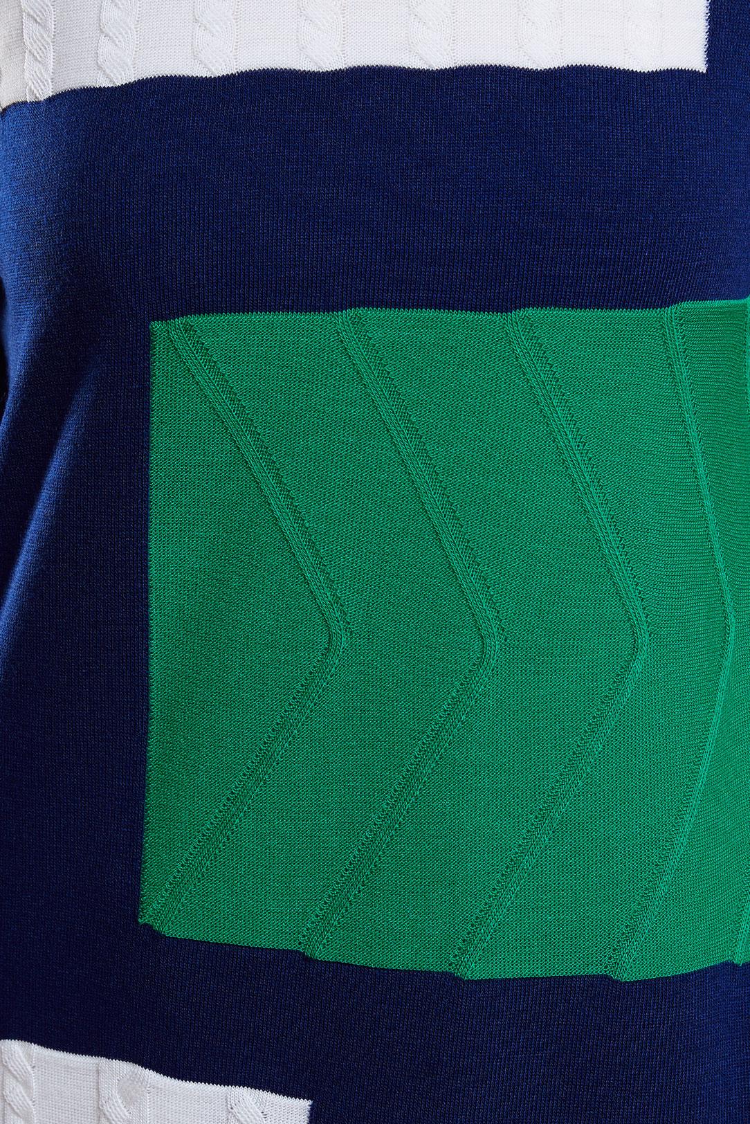 Tesettür giyim LACİVERT RENK BLOKLU TRİKO TUNİK 44908