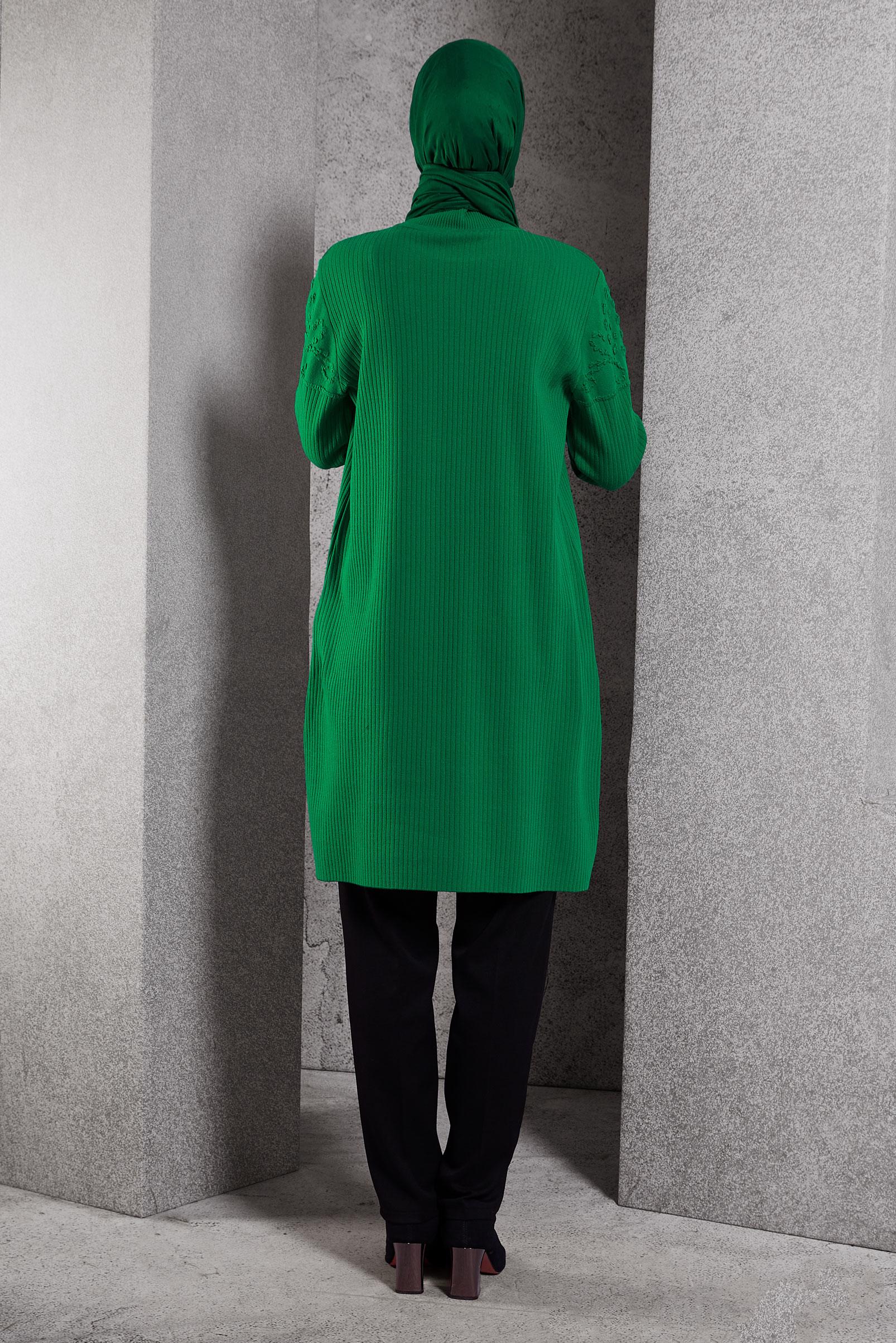 Vêtements hijab VERT TUNIQUE EN TRICOT 44918