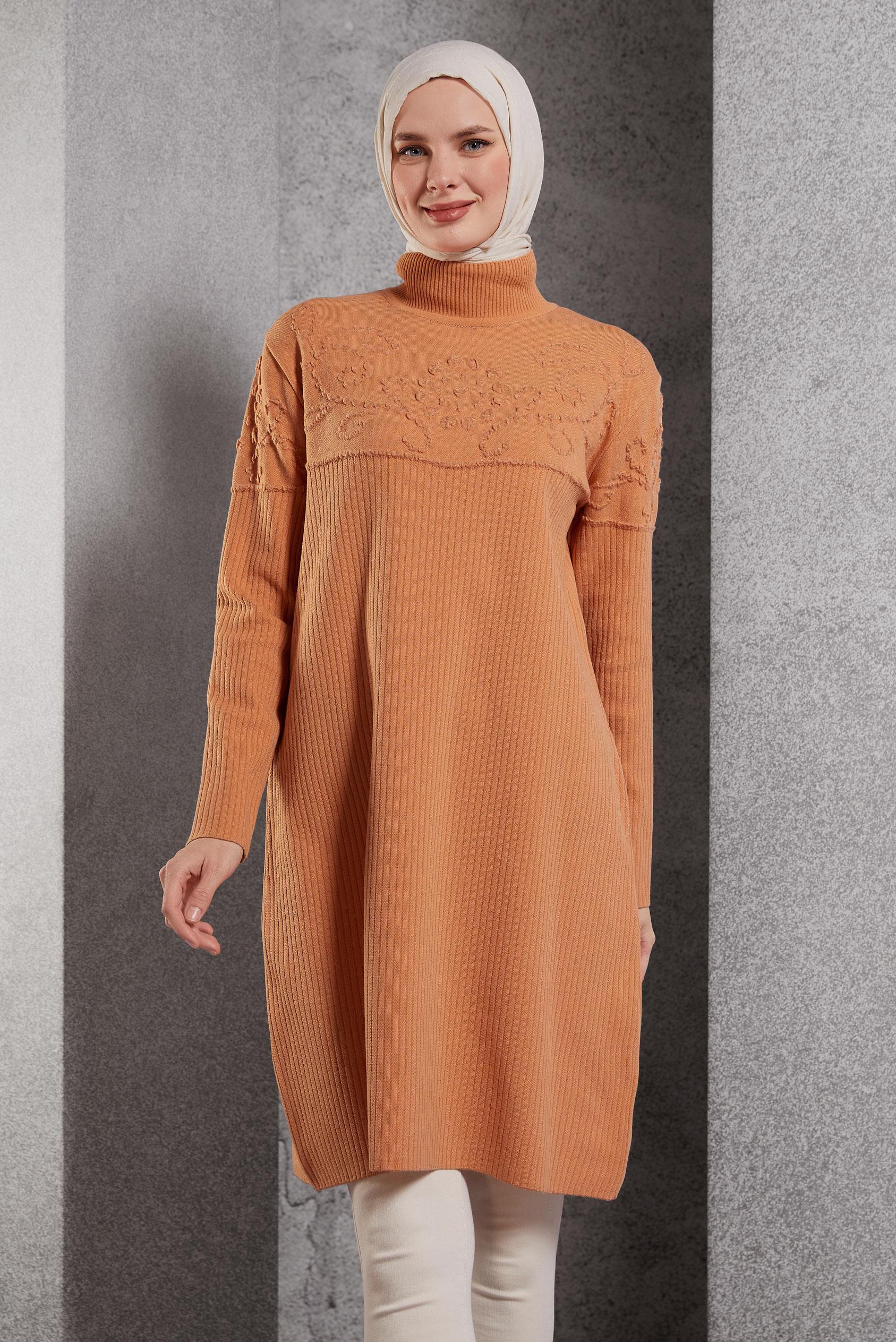 Hijab clothing PINK KNITWEAR TUNIC 44918