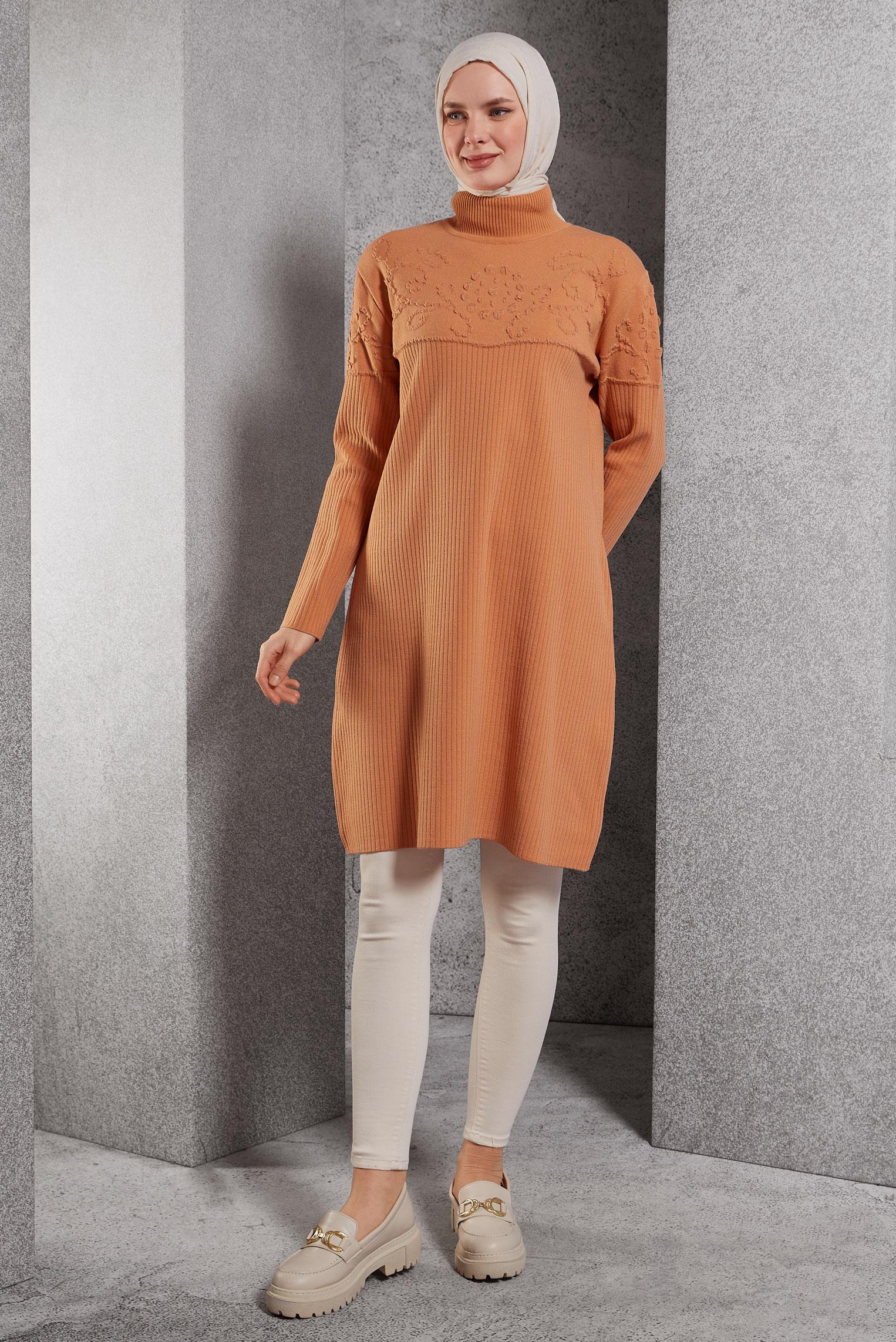 Hijab clothing PINK KNITWEAR TUNIC 44918