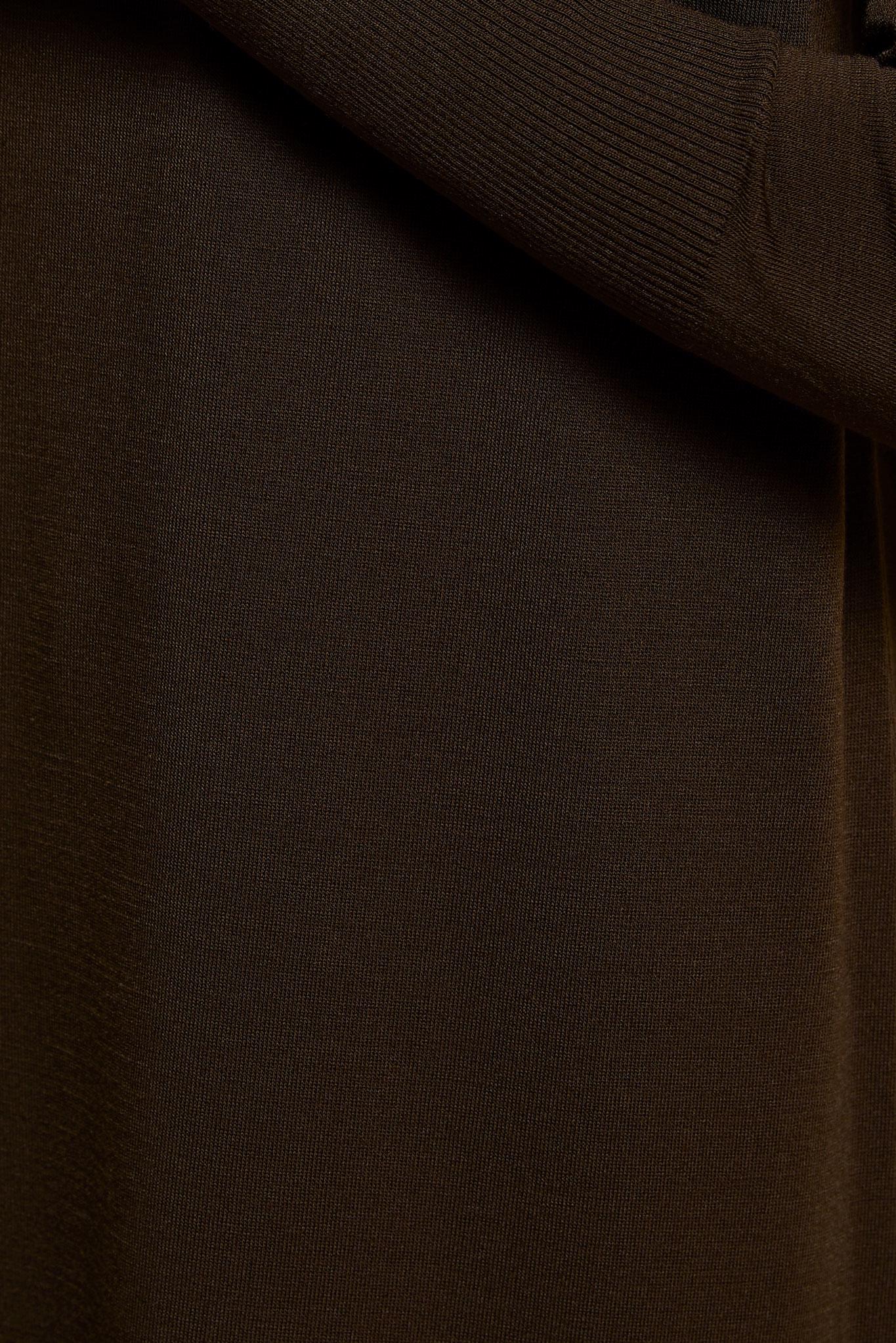 Tesettür giyim KAHVE UZUN TRİKO TUNİK 44925