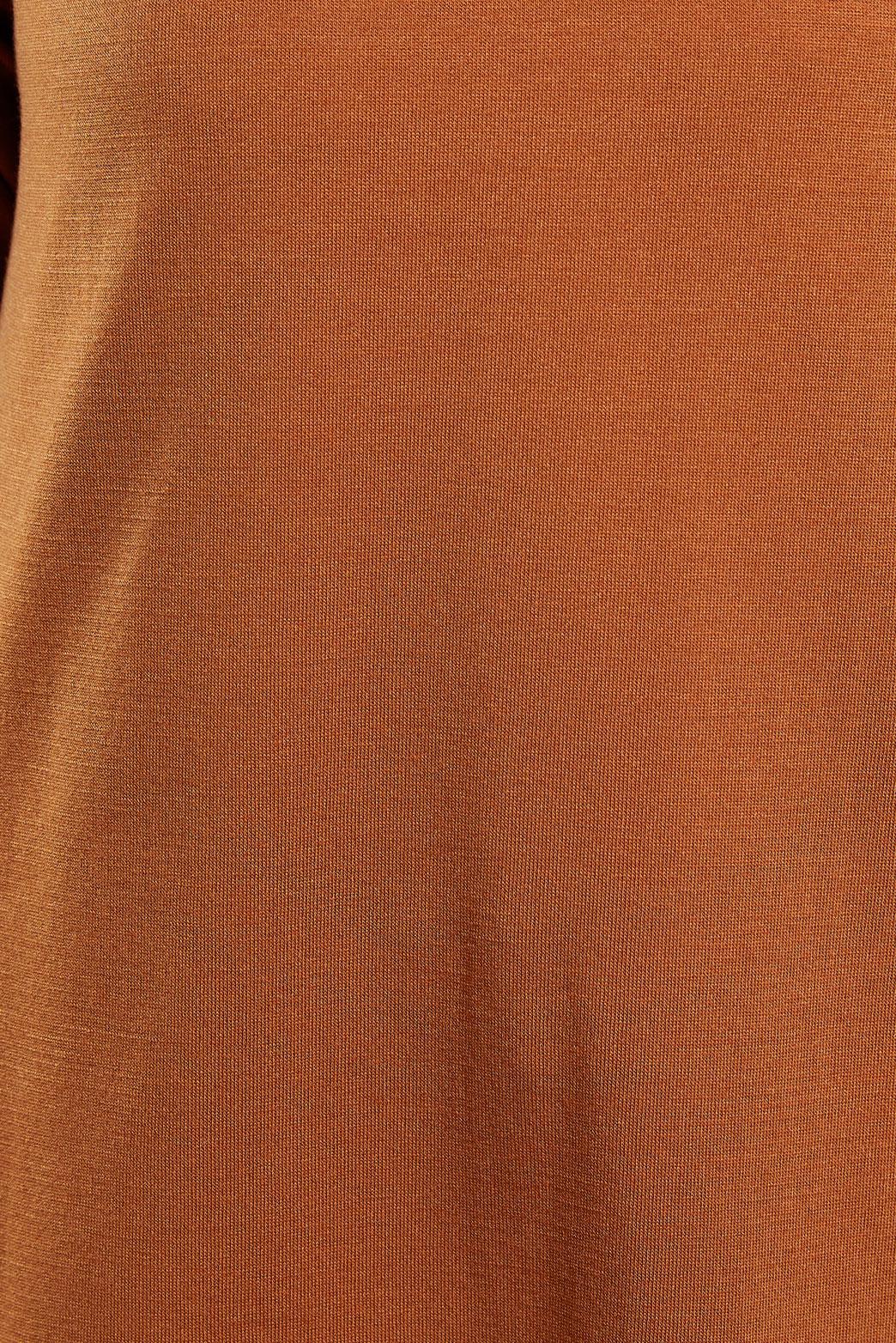 Tesettür giyim TURUNCU UZUN TRİKO TUNİK 44925