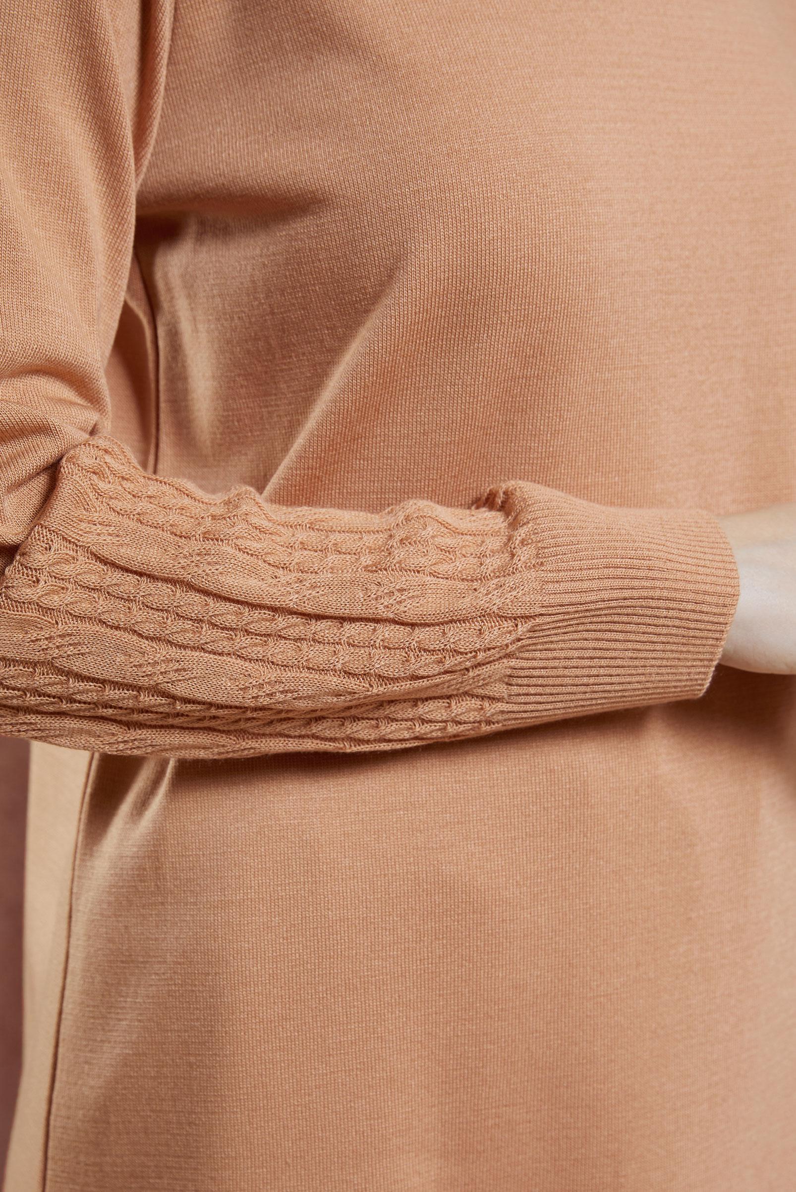 Tesettür giyim PEMBE TRİKO TUNİK 44926